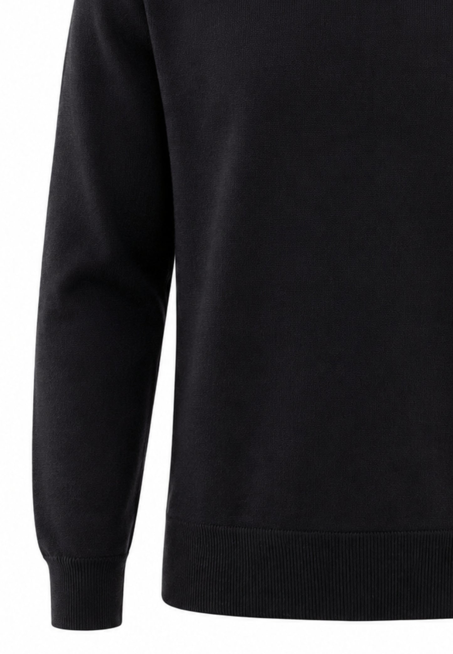 REFRIGIWEAR MAGLIONE NERO IN LANA SAGOMATO CON MINI LOGO RICAMATO Uomo BENNET PULLOVER.NE_