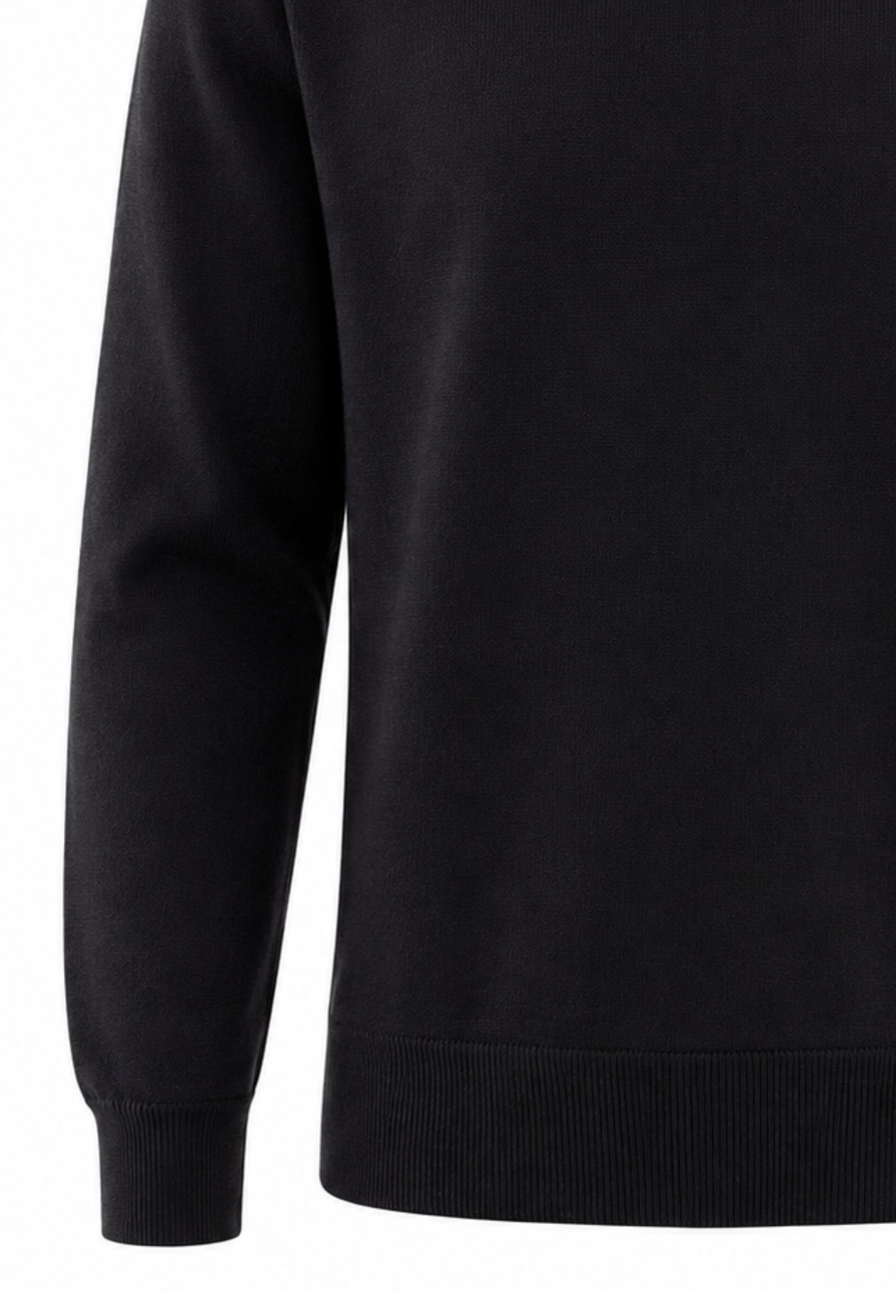 REFRIGIWEAR MAGLIONE NERO IN LANA SAGOMATO CON MINI LOGO RICAMATO Uomo BENNET PULLOVER.NE_