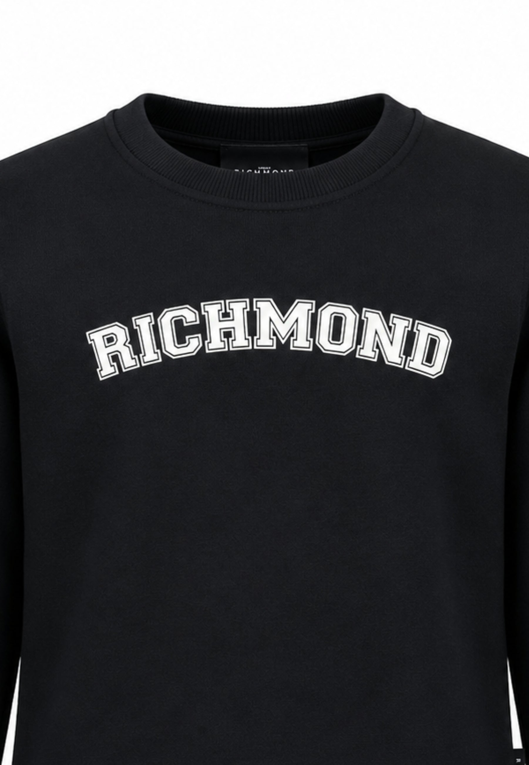 John Richmond felpa nera girocollo CON LOGO COLLEGE Bambini e ragazzi rba26175fe.ne_