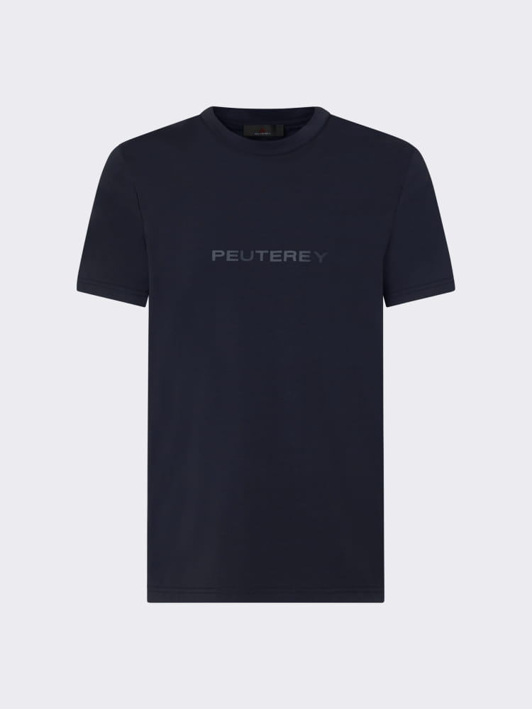 Peuterey tshirt blu navy uomo maxi logo