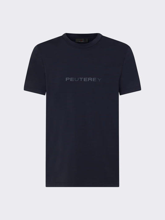 Peuterey tshirt blu navy uomo maxi logo