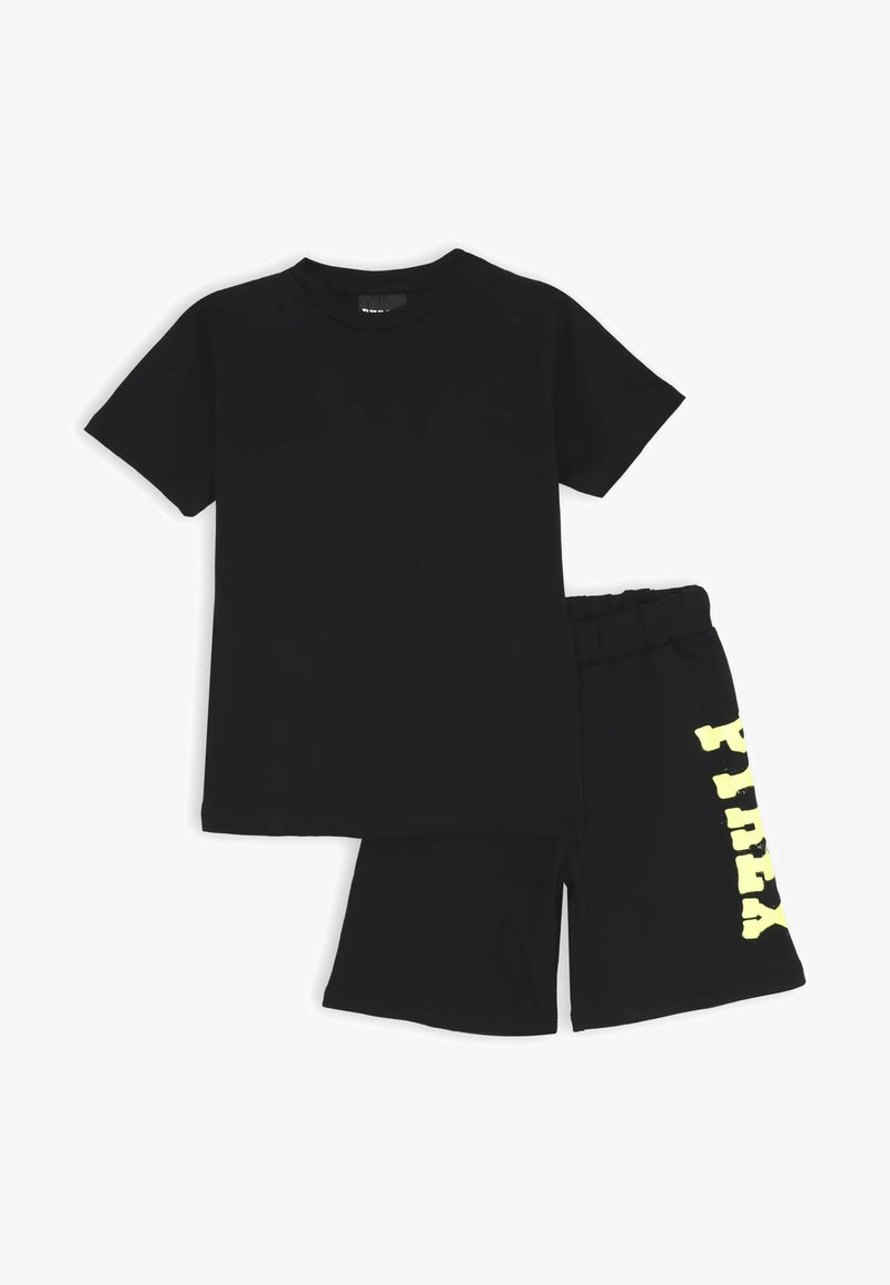 Completo Pyrex bambino nero - T-shirt & bermuda primavera 25 - NERO | CammarataMode