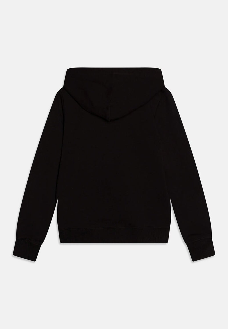 Calvin Klein Jeans felpa con cappuccio bambino nera cotone inverno logo frontale - NERO | CammarataMode