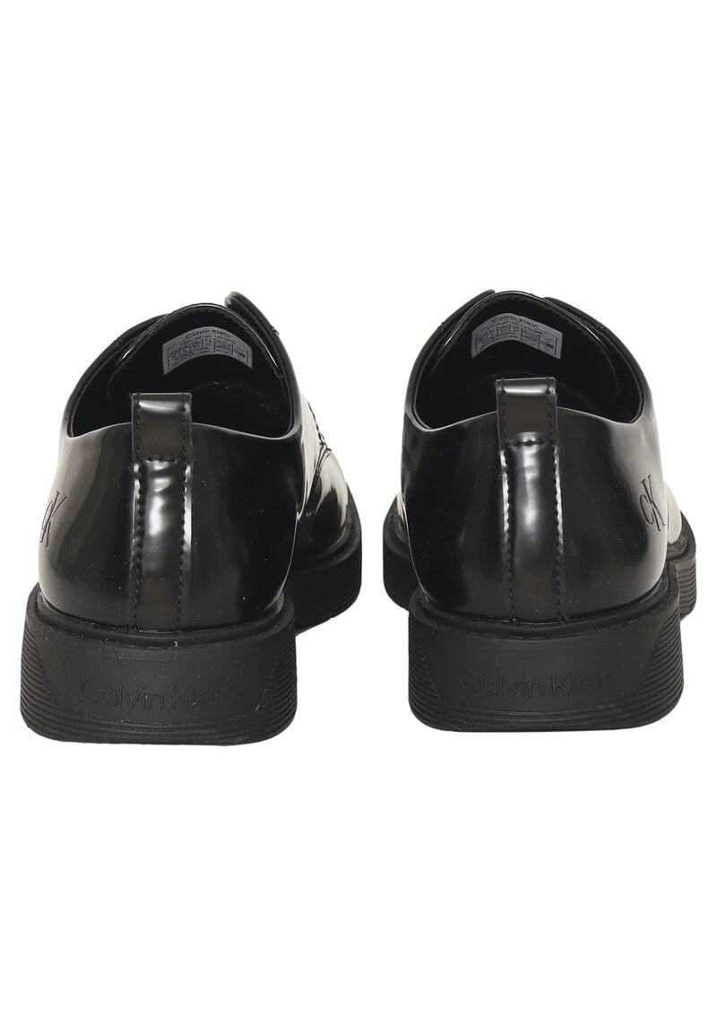 Calvin Klein inglesine bambina nere eleganti stringate scuola - NERO | CammarataMode