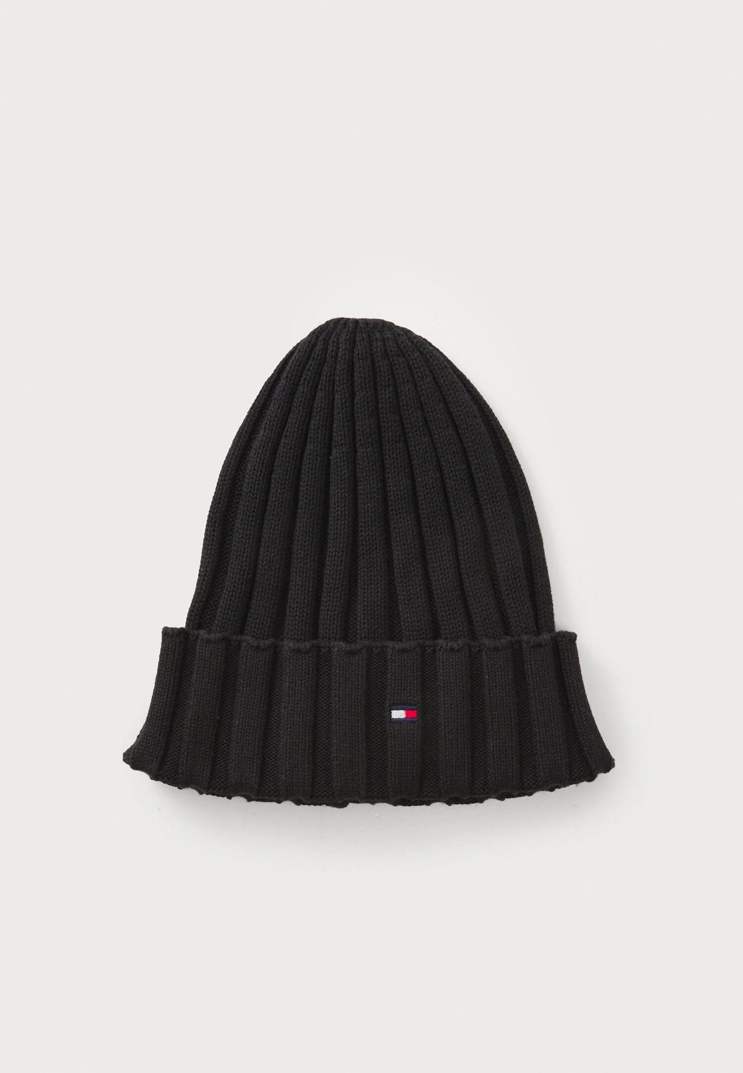 Tommy Hilfiger Cappello Nero Bambina In Cotone Cuffia Quotidiano AI25