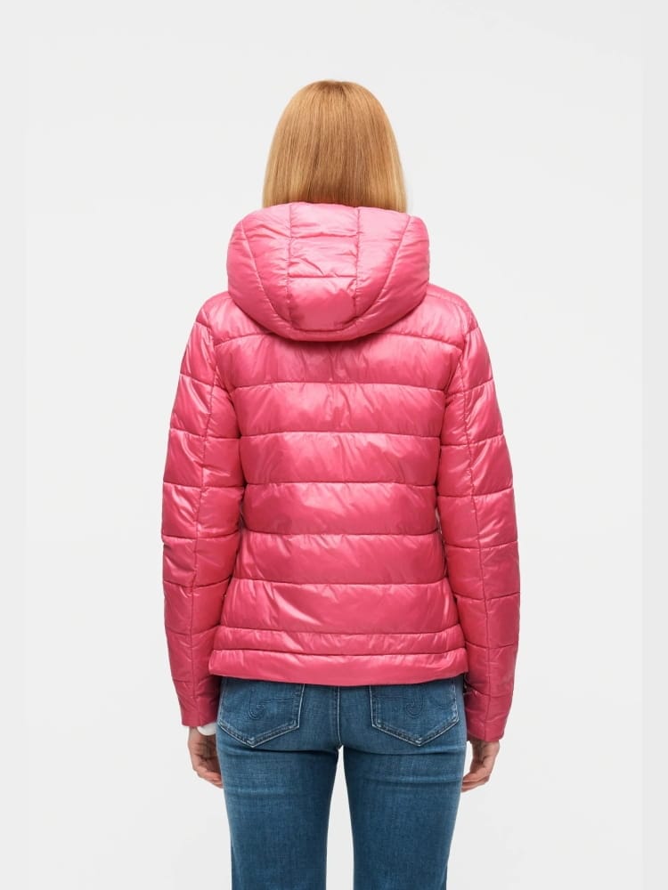 Blauer giubbotto fucsia ragazza con logo