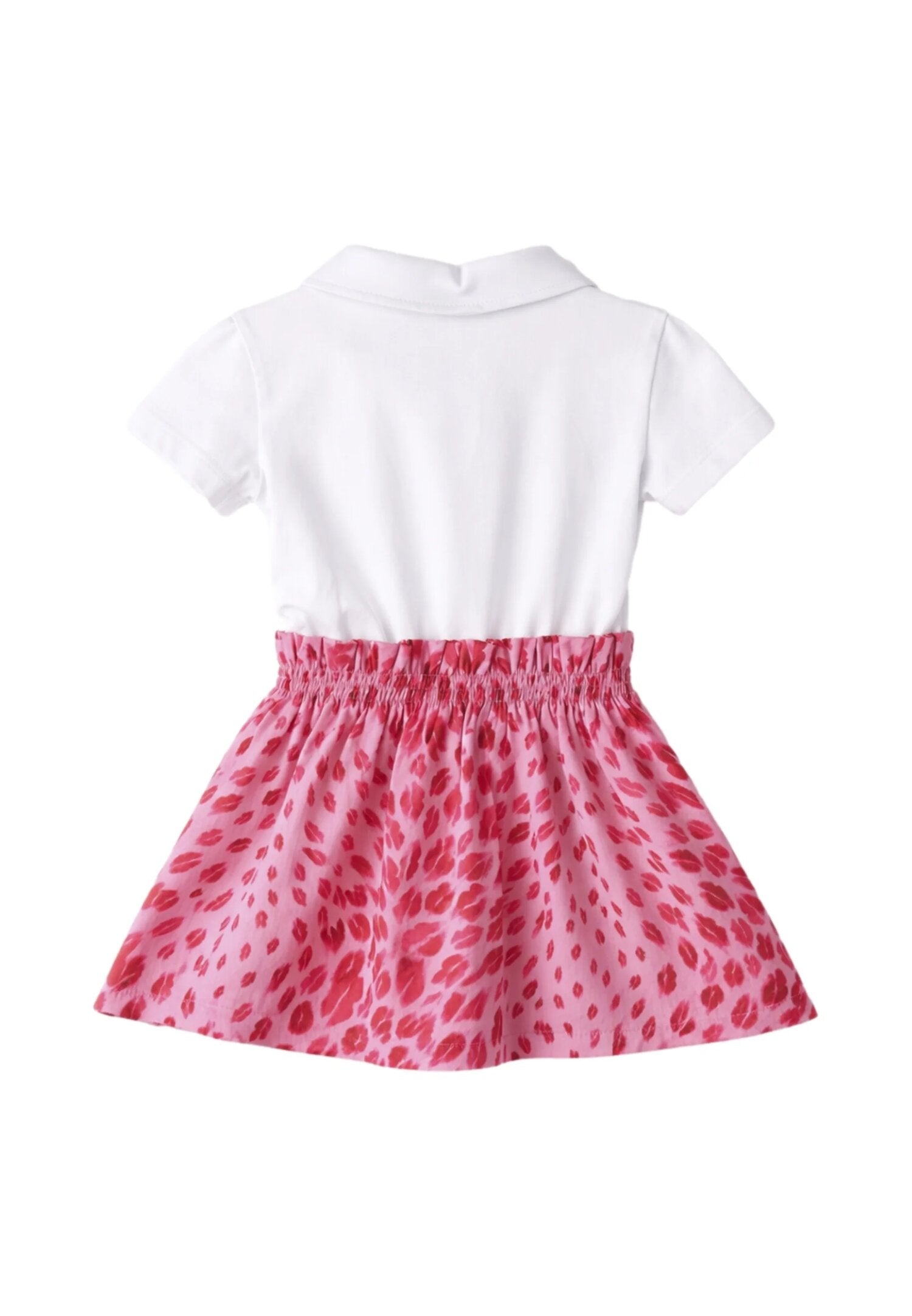 Just Cavalli Vestito Bianco e Rosa Fantasia Cavalli Neonata JIP26013VE_