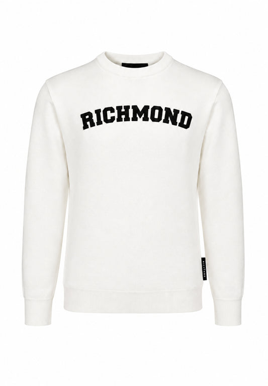 John Richmond maglione panna con scritta centrale Bambini e ragazzi rba26074ma.panna_