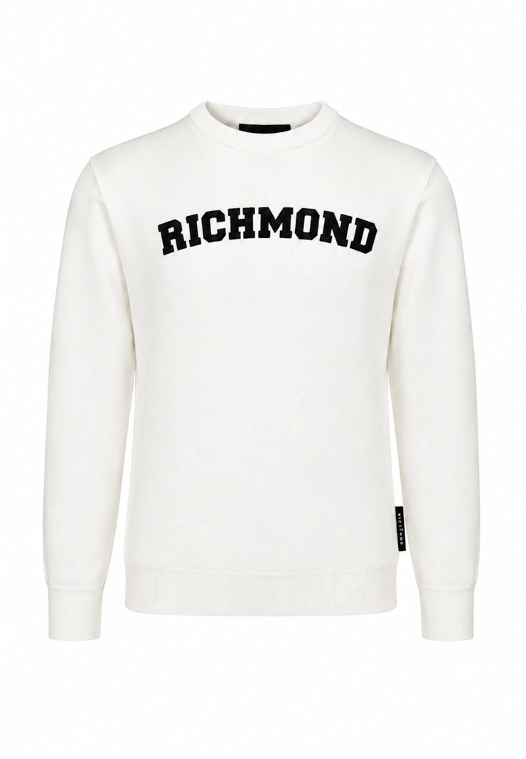 John Richmond maglione panna con scritta centrale Bambini e ragazzi rba26074ma.panna_