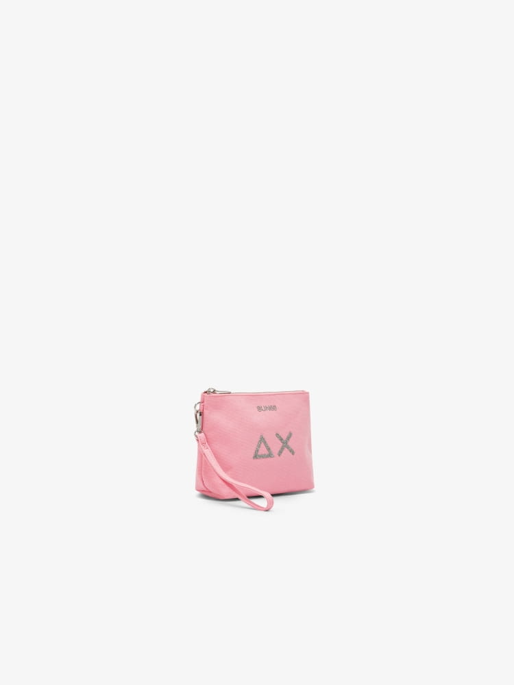 Sun68 pochette fucsia donna logo con glitter