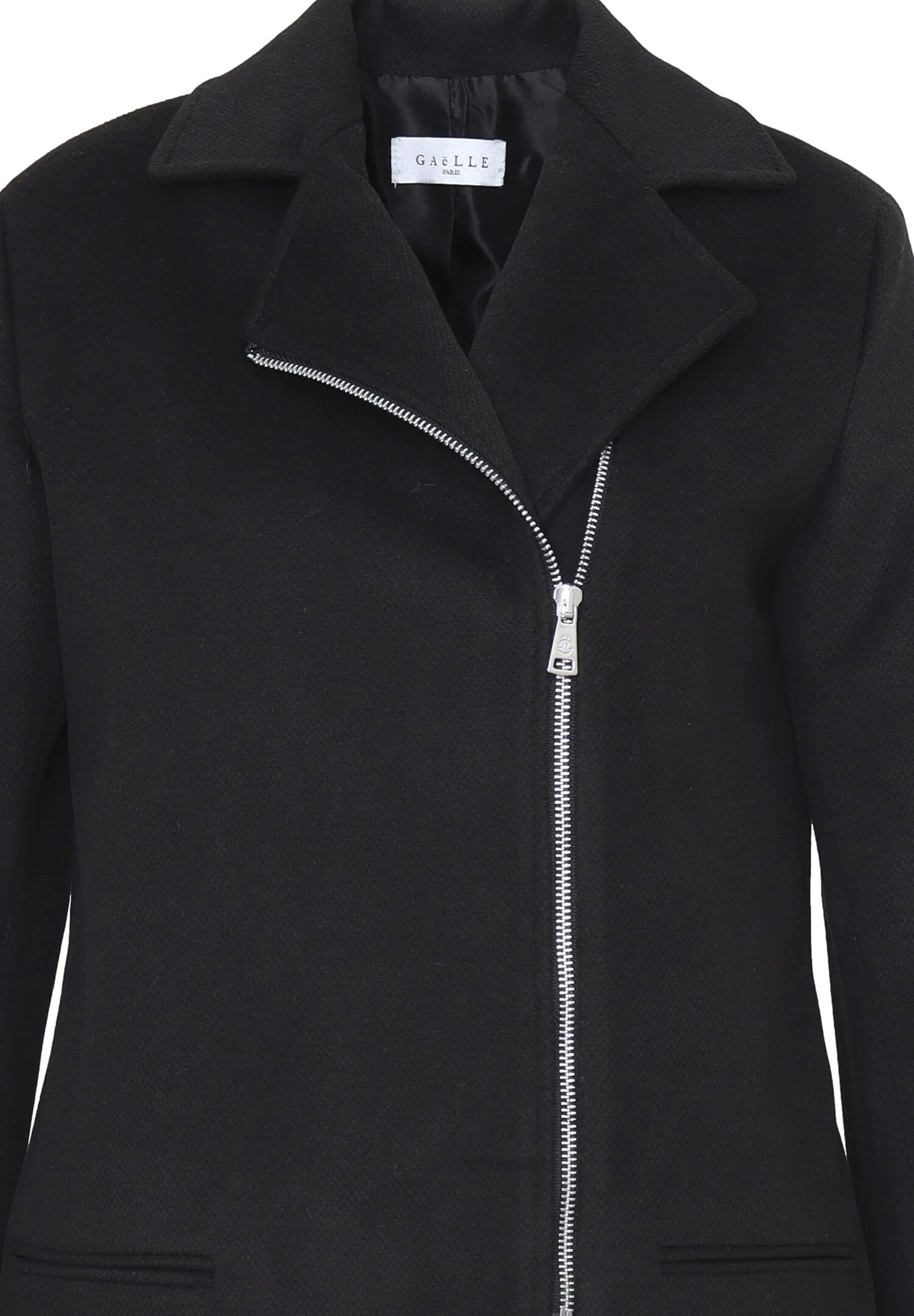 Gaelle Paris Cappotto Nero Bambina In Poliestere Maniche Lunghe Elegante AI25