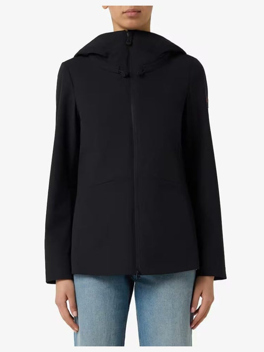 Peuterey giubbotto nero donna logo sul braccio