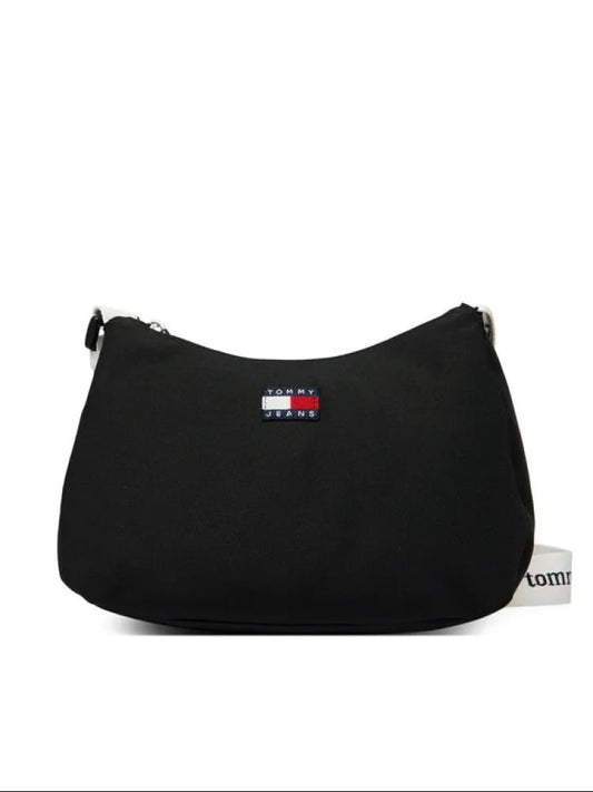 Tommy Jeans borsa nera donna logo sul davanti | Misure:  25 x 18 x 8 cm