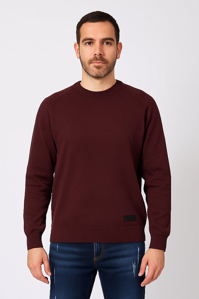 John Richmond felpa uomo berry in misto viscosa con logo - BORDÒ | CammarataMode