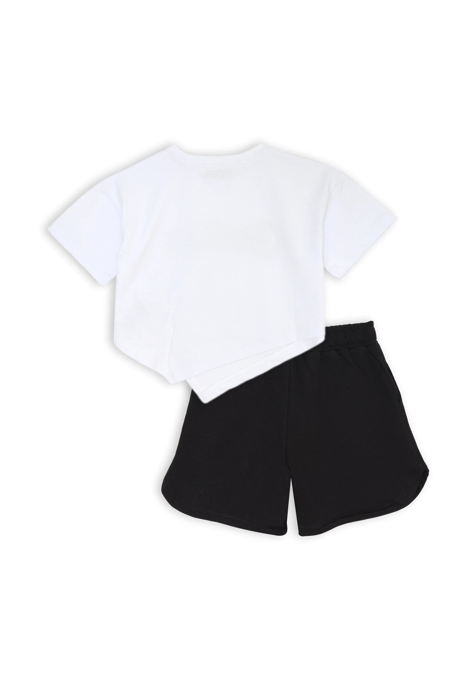 Gaelle Paris - Black and white shorts and t-shirt set | CammarataMode