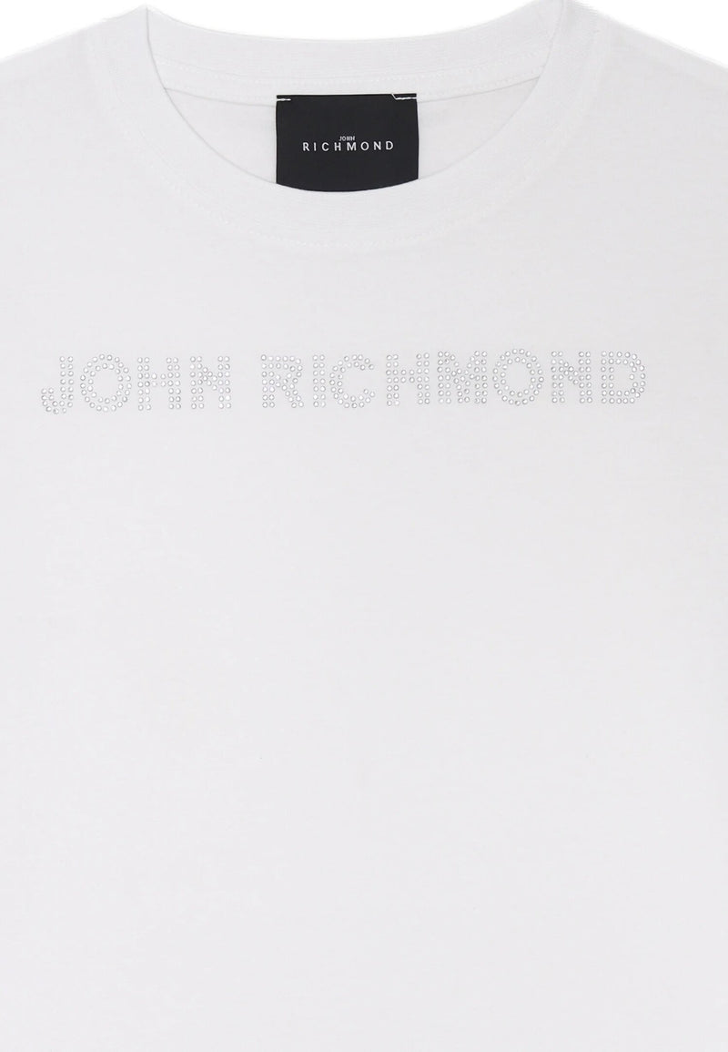 John Richmond T-shirt Stampa Bambina Off White Primavera Cotone Jersey - BIANCO | CammarataMode
