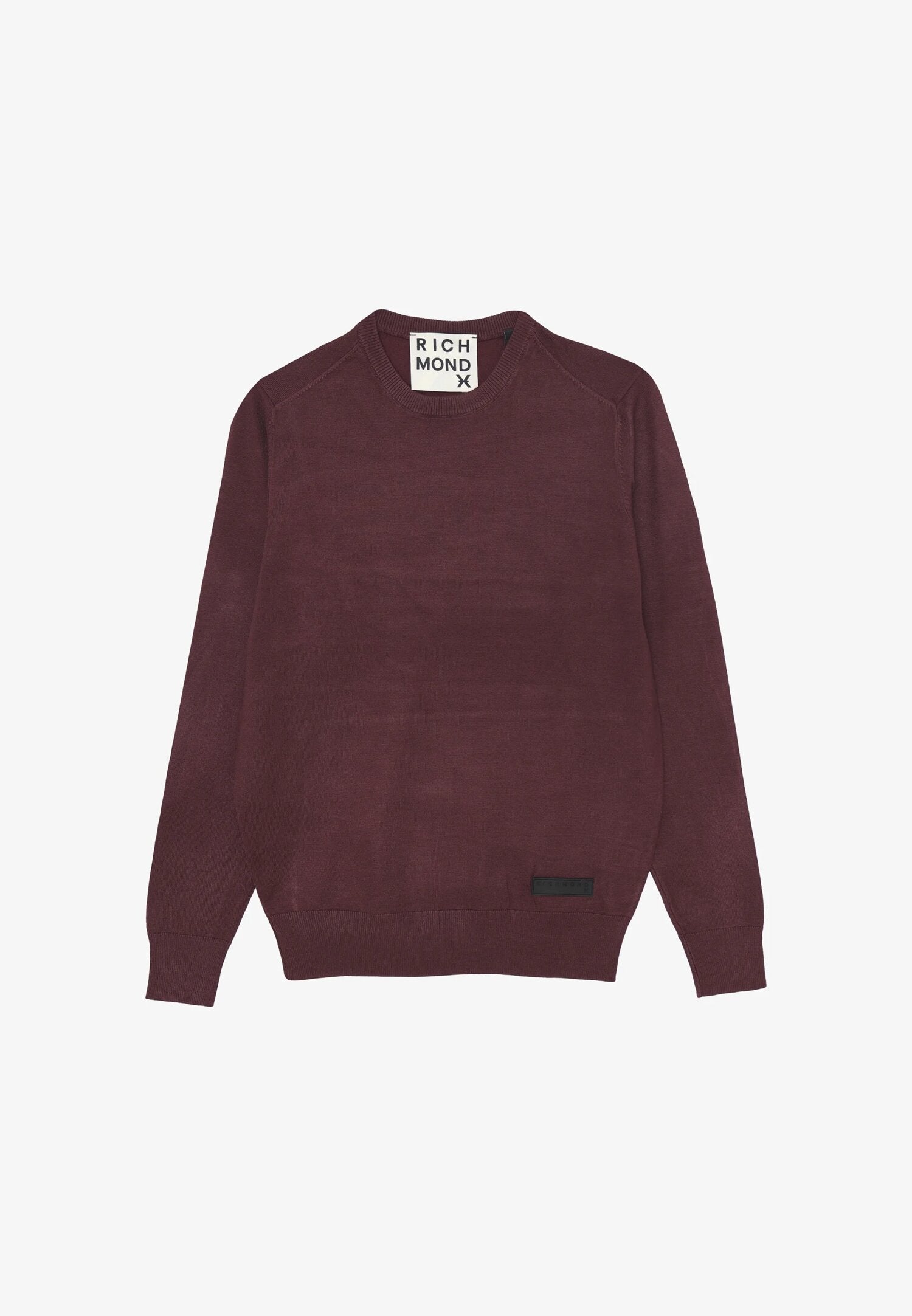 John Richmond felpa uomo berry in misto viscosa con logo