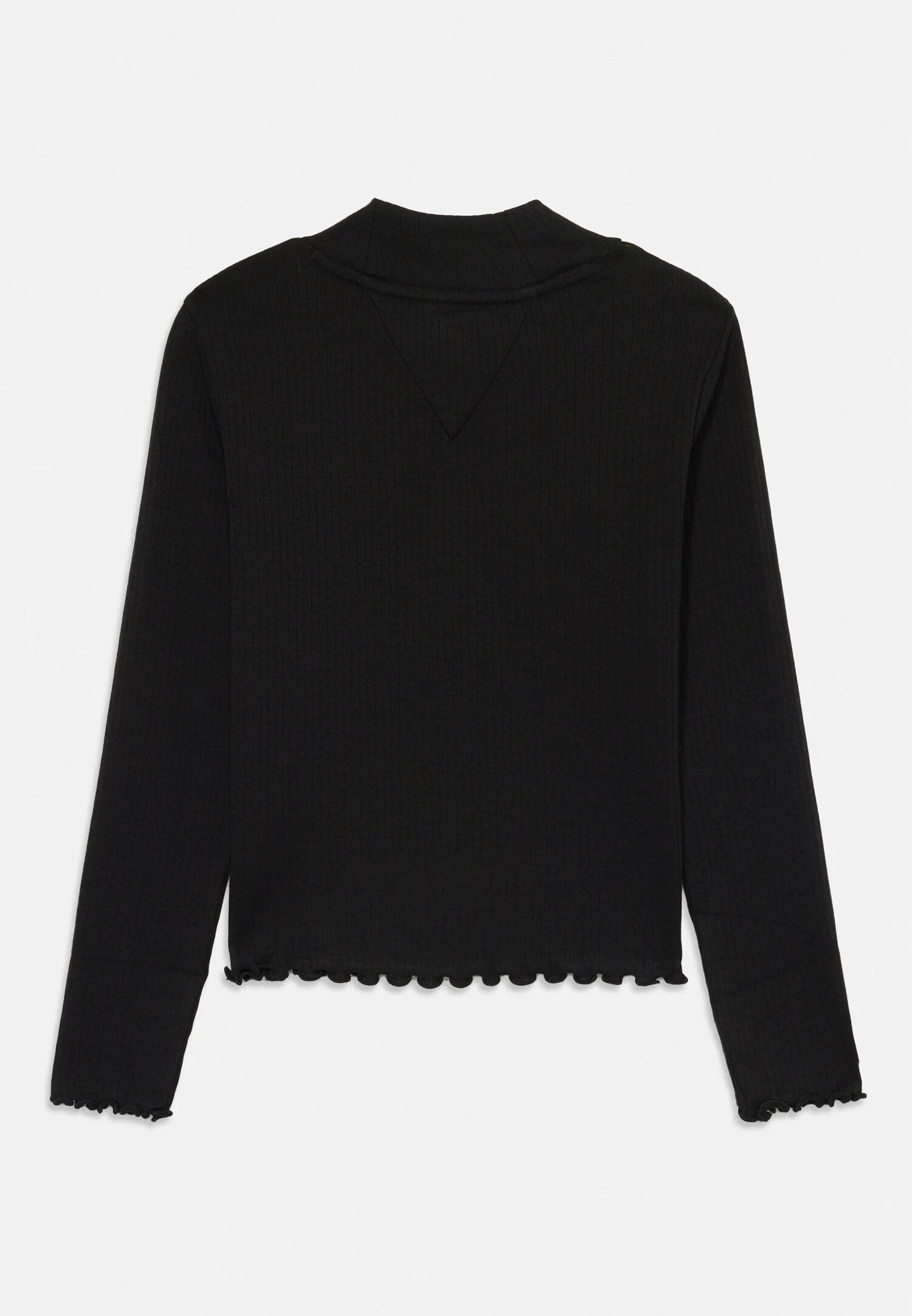 Tommy Hilfiger Maglia Nera Bambina In Jersey Maniche Lunghe | Passeggio AI25 | CammarataMode