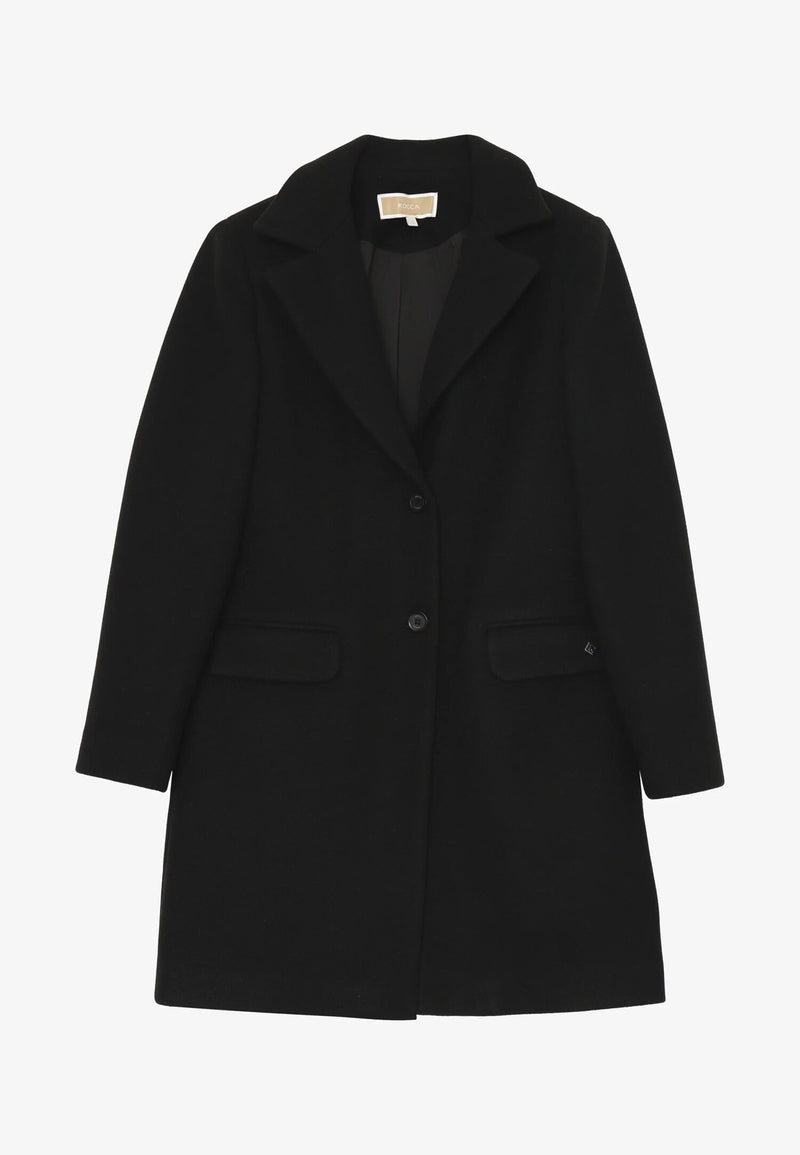 Kocca cappotto corto nero bambina e ragazza elegante invernale - NERO | CammarataMode