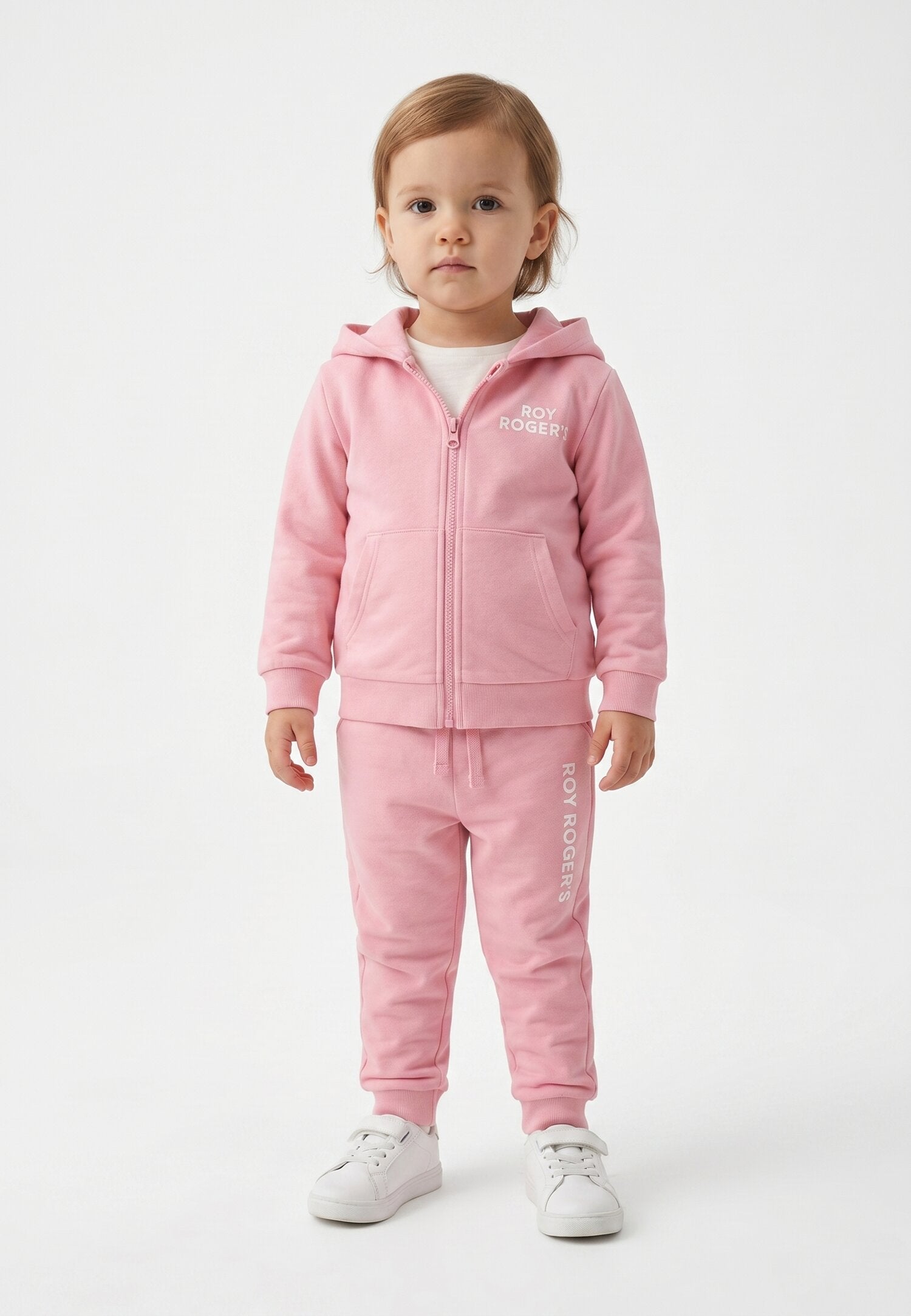 Roy Roger's Tuta Con Zip e Cappuccio Rosa Neonata RG185_