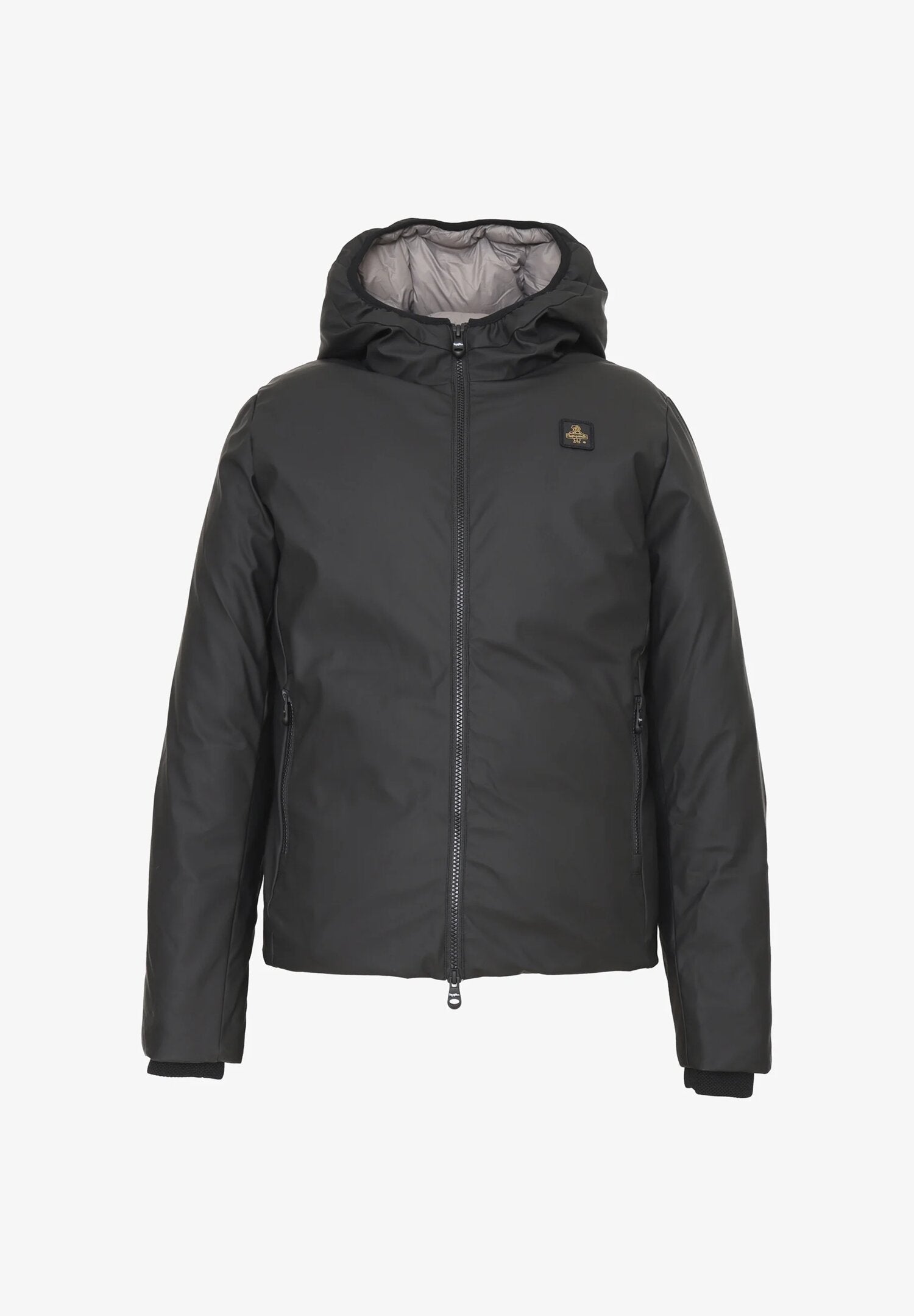 Refrigiwear Giubbotto Nero Bambino In Nylon Con Cappuccio Quotidiano AI25