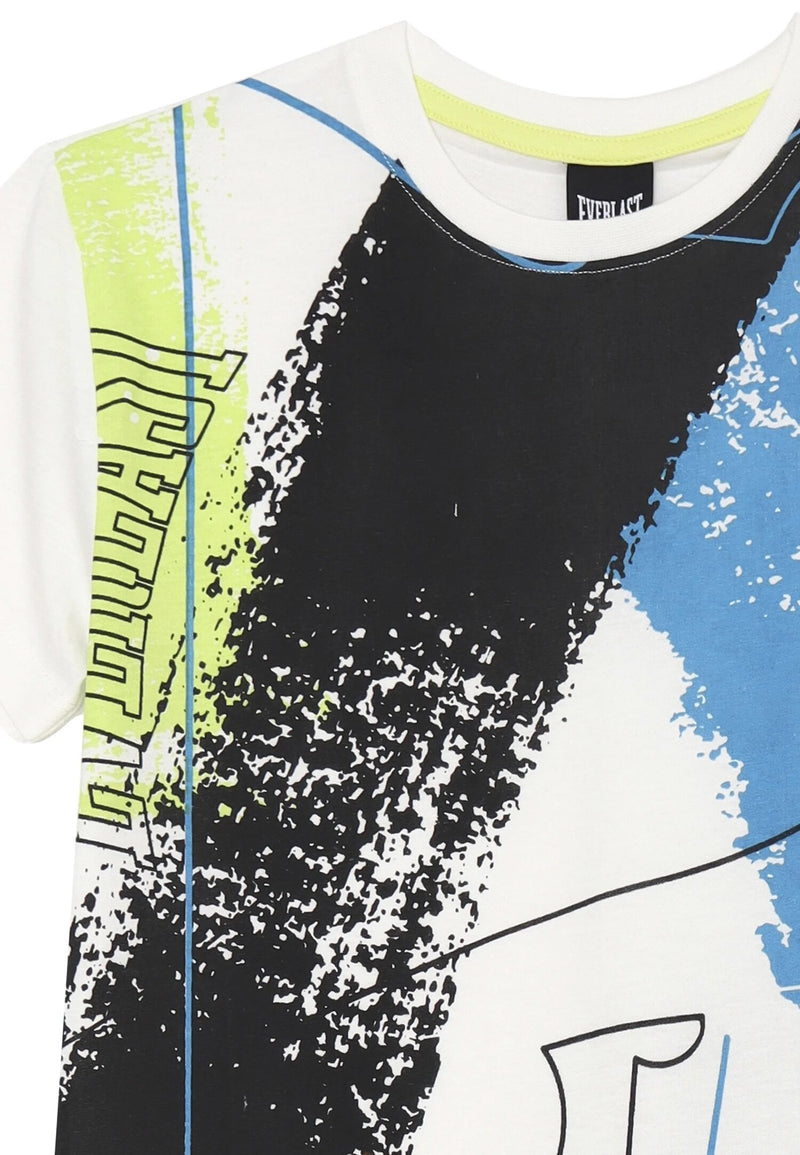 Everlast Completo t-shirt e bermuda Bambino off white 8-16 anni grafico urbano - BIANCO | CammarataMode