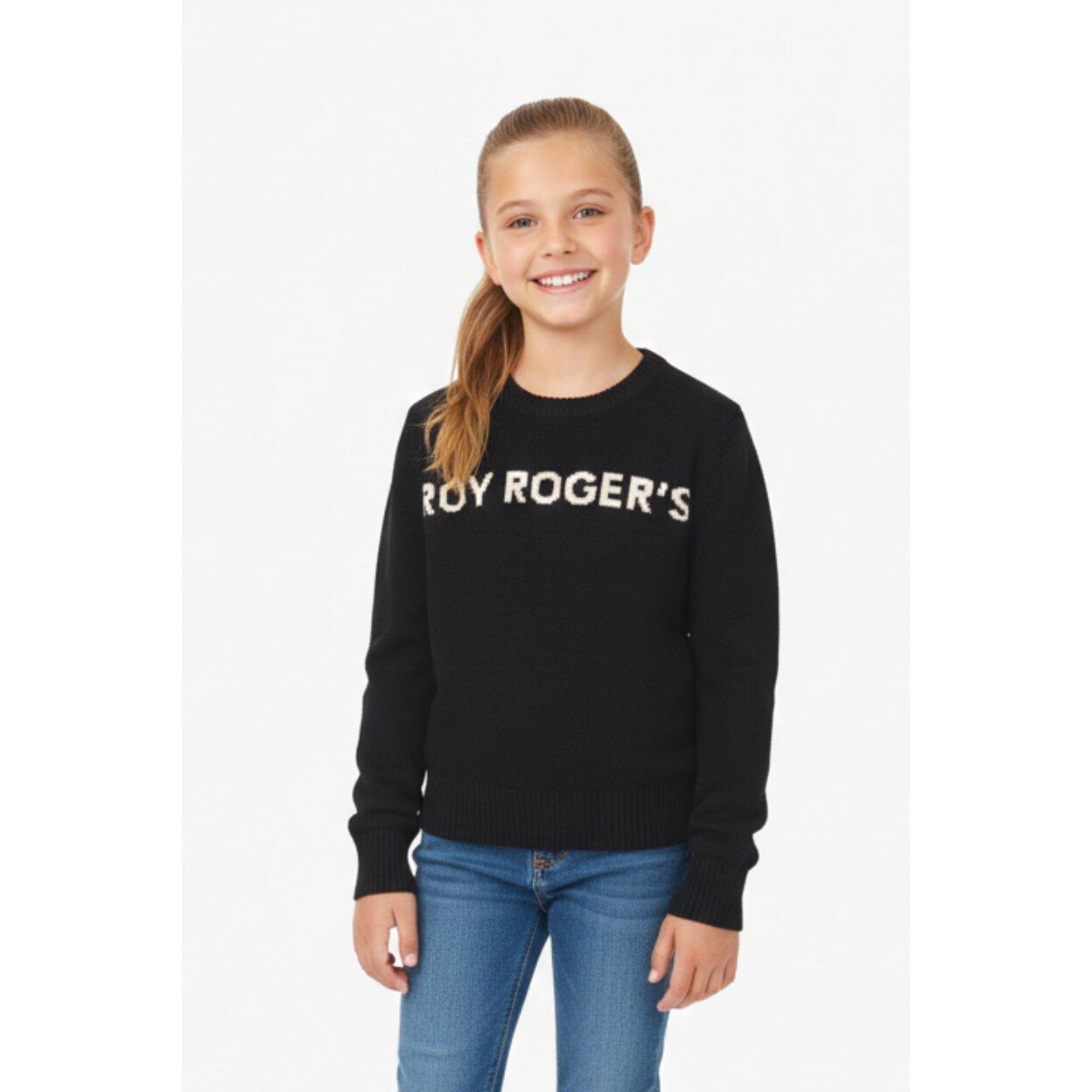 Roy Rogers Maglione Bambina Logo Ricamato - Nero (2-16 Anni)