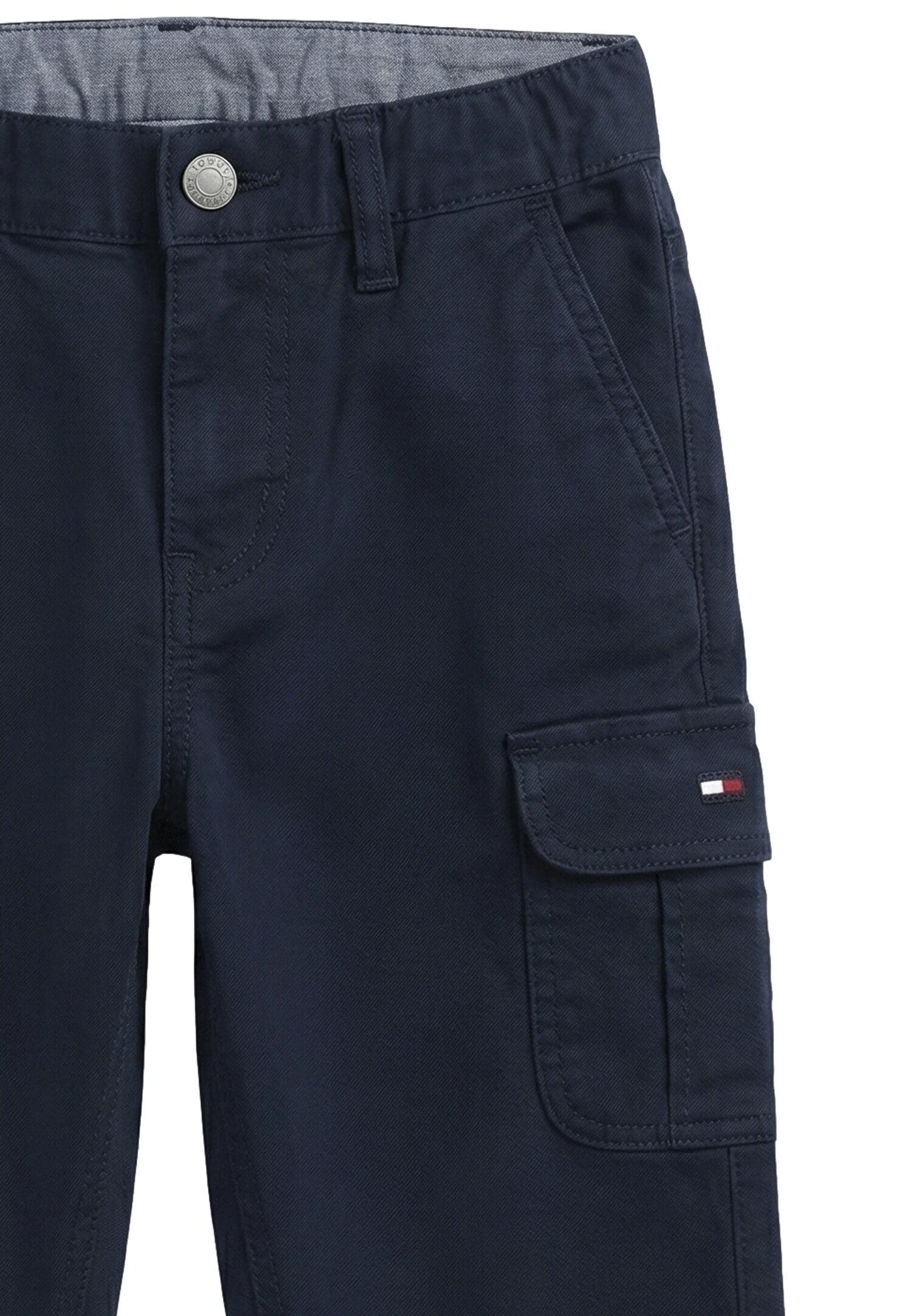 Tommy Hilfiger Pantaloni Cargo Blu Neonato Chiusura Lacci Quotidiano In Ecope
