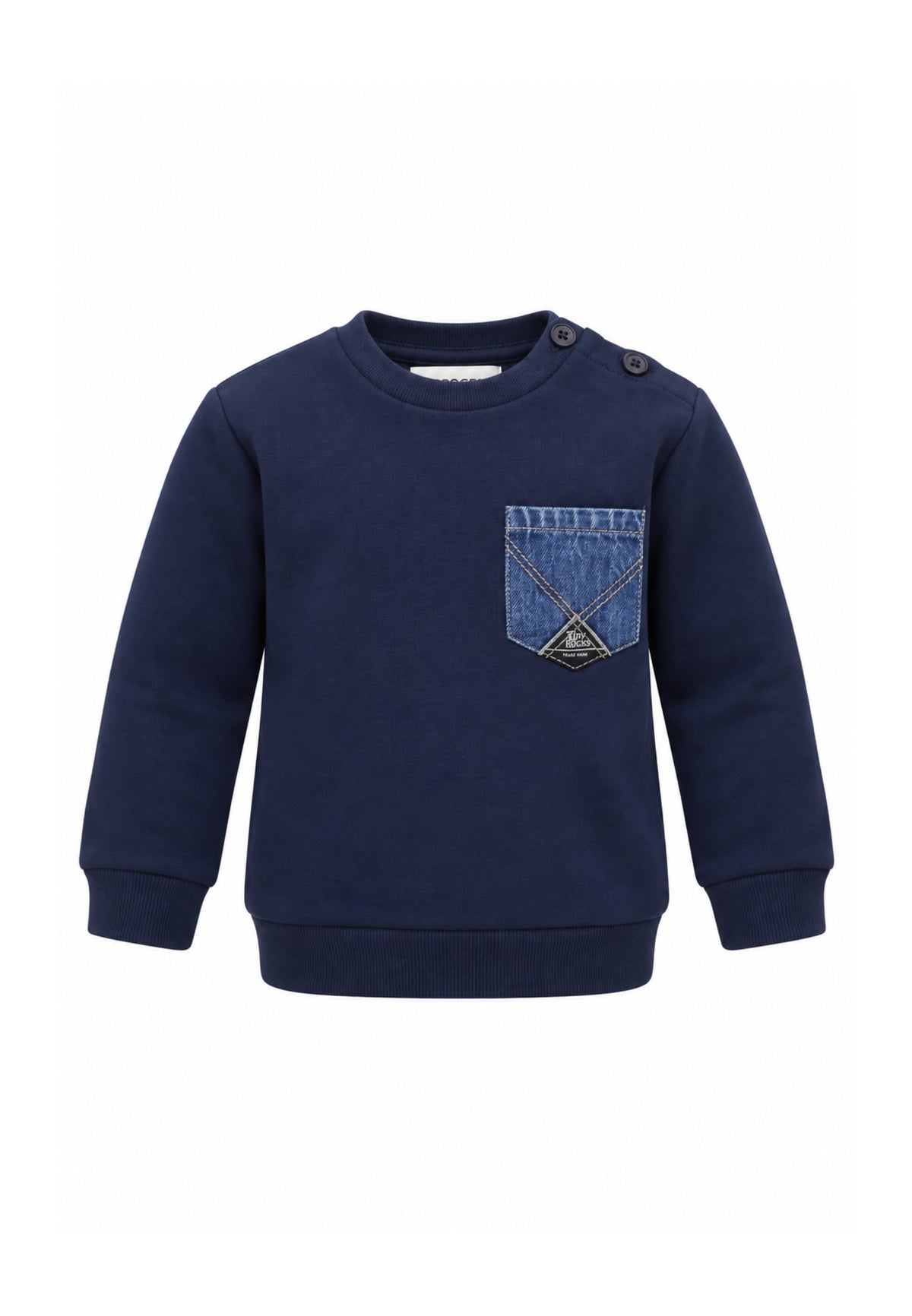 Roy Roger's FELPA BLU CON TASCHINO IN DENIM Bambini e ragazzi RH066/00.BLU_