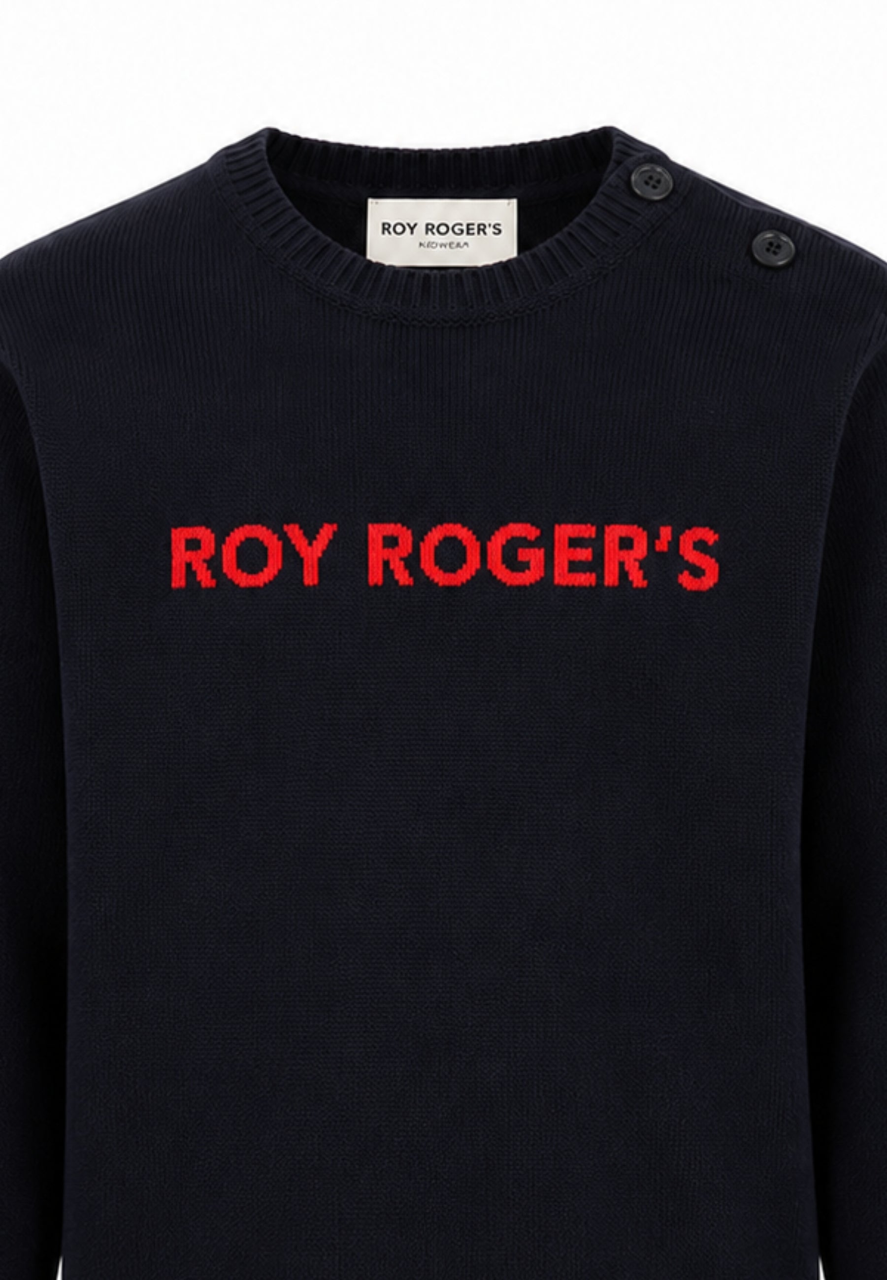 Roy Roger's maglia BLU CON LOGO CENTRALE RICAAMTO Bambini e ragazzi rh116/00.blu_