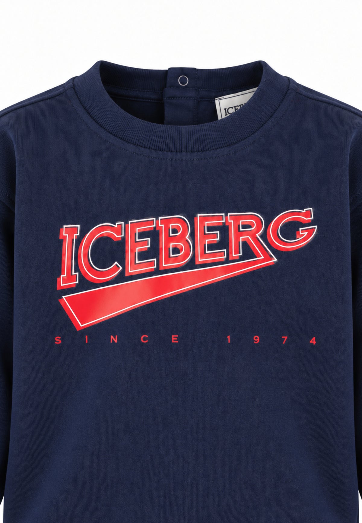 ICEBERGS FELPA BLU CON LOGO CENTRALE Bambini e ragazzi MFICE7330B.BLU_
