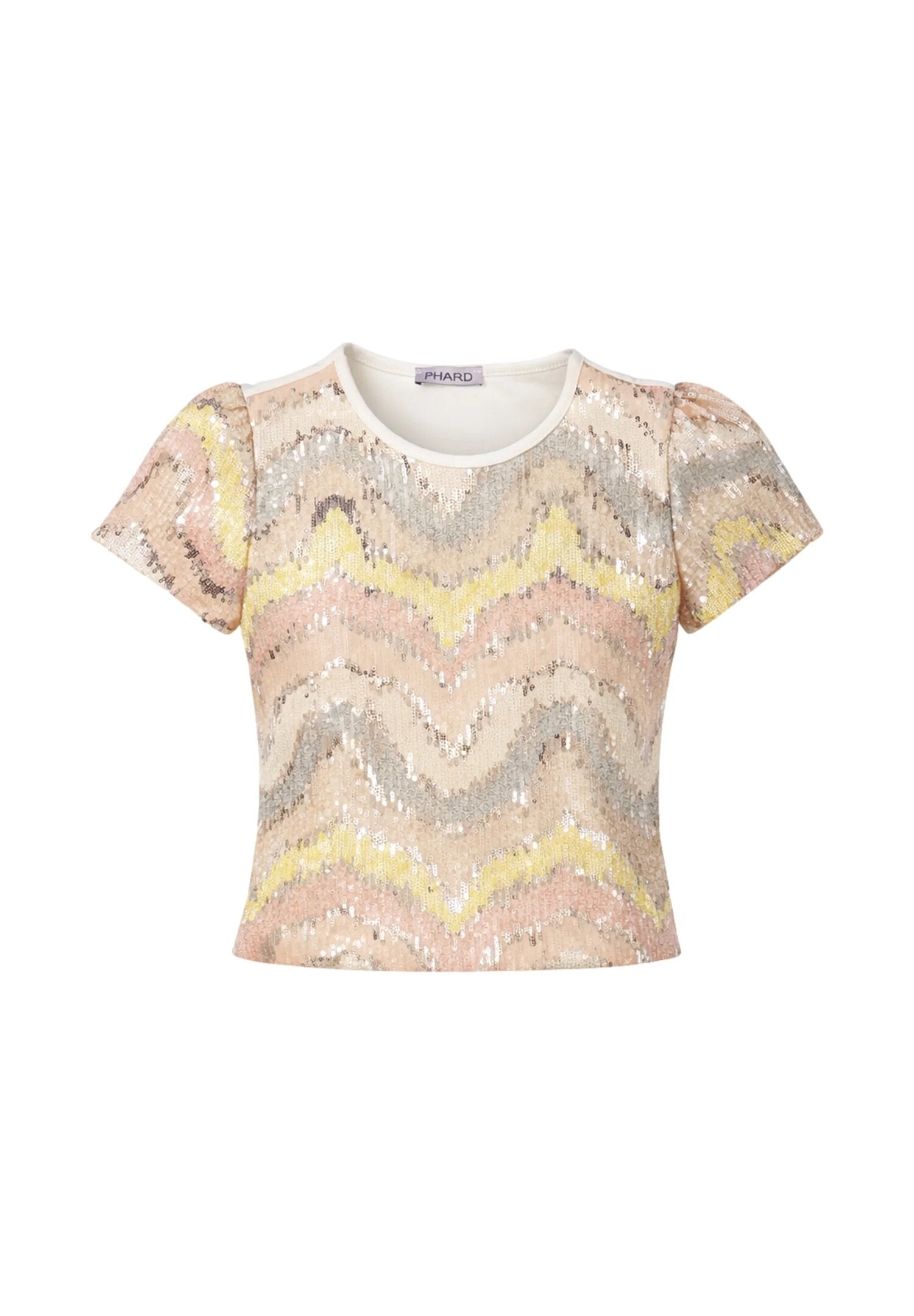 Phard Completo Panna Con Paillettes Multicolor Bambina PH3083-PH3082_
