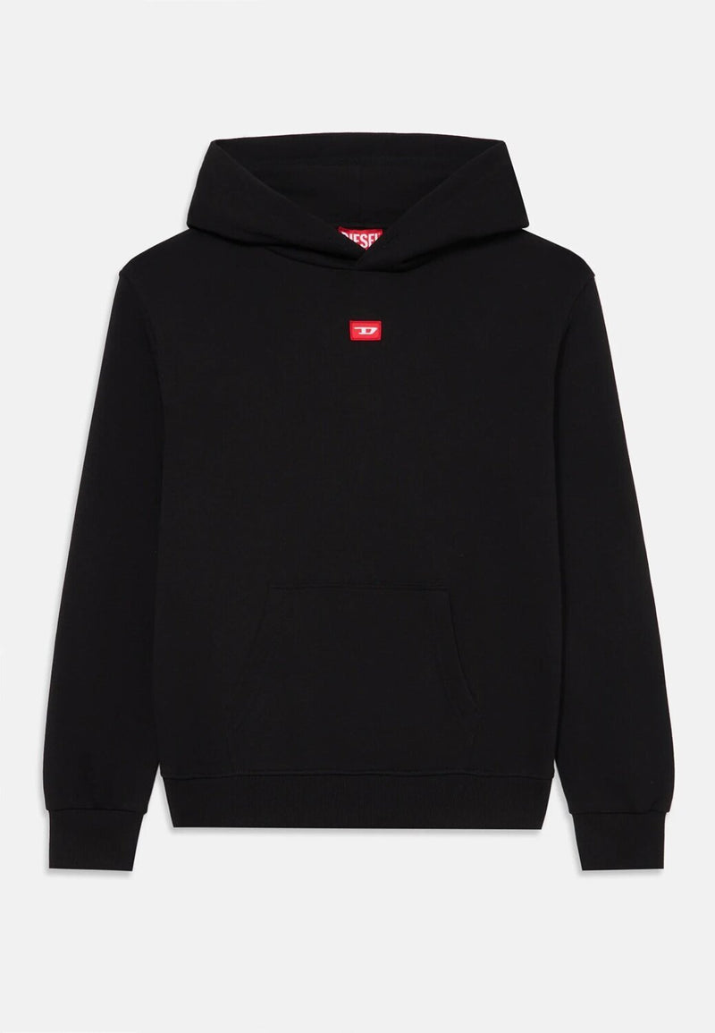 Diesel felpa bambino ragazzo nera con cappuccio cotone 8-16 anni - NERO | CammarataMode