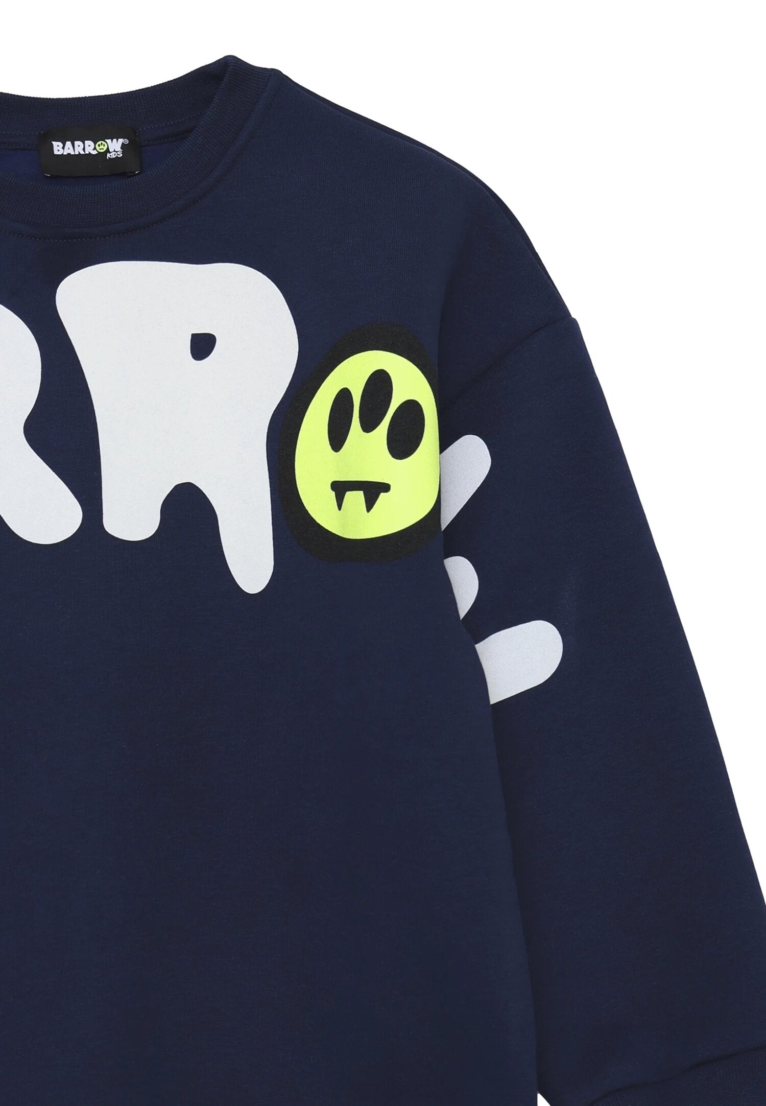 Barrow Felpa Blu Bambino In Cotone Girocollo | Sportivo AI25 | CammarataMode