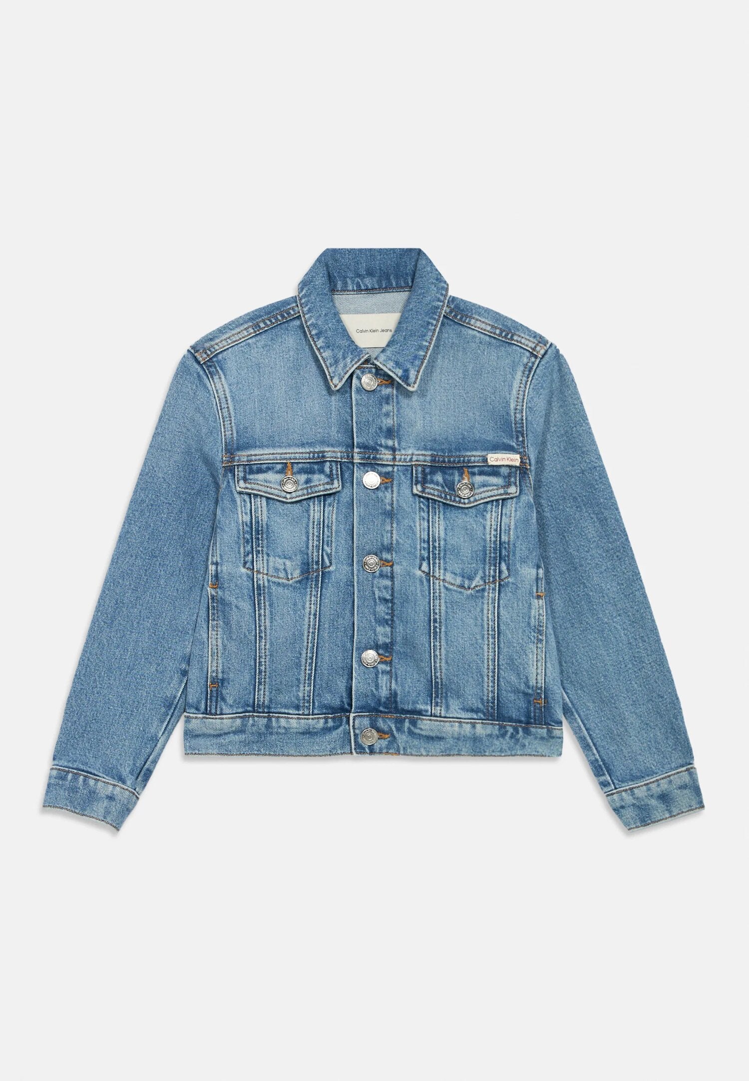 Calvin Klein Camicia Jeans Chiaro Bambino Con Bottoni Primaverile PE26