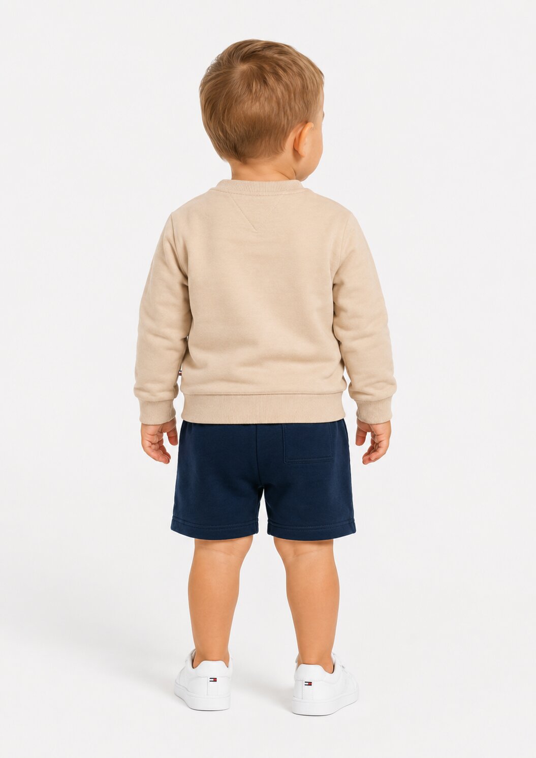 Tommy Hilfiger Felpa Sabbia a Girocollo Primaverile Neonato KN0KN02204ABYB_