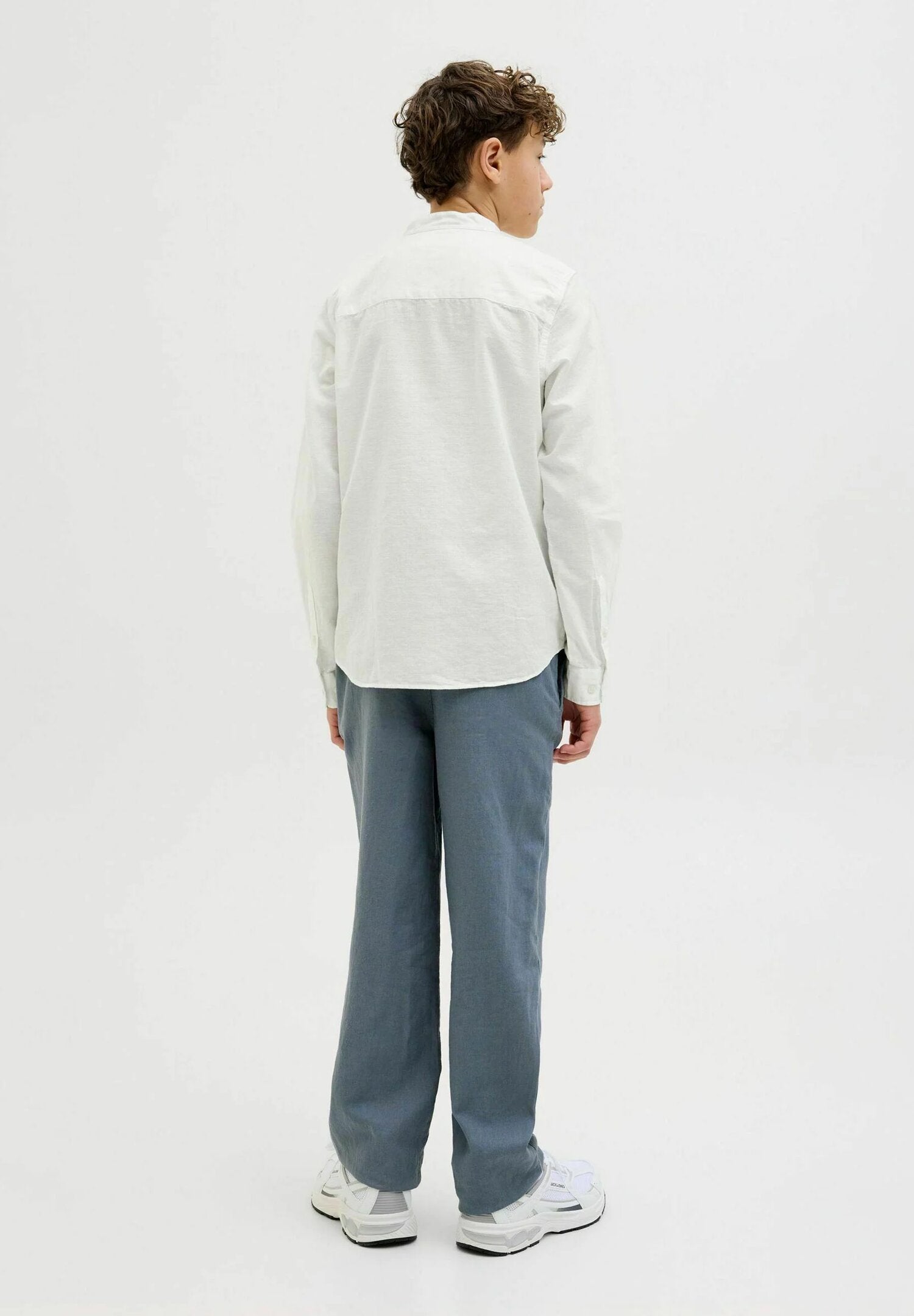 Camicia misto lino bianca Jack & Jones Kids bambino primavera estate 2025 | CammarataMode