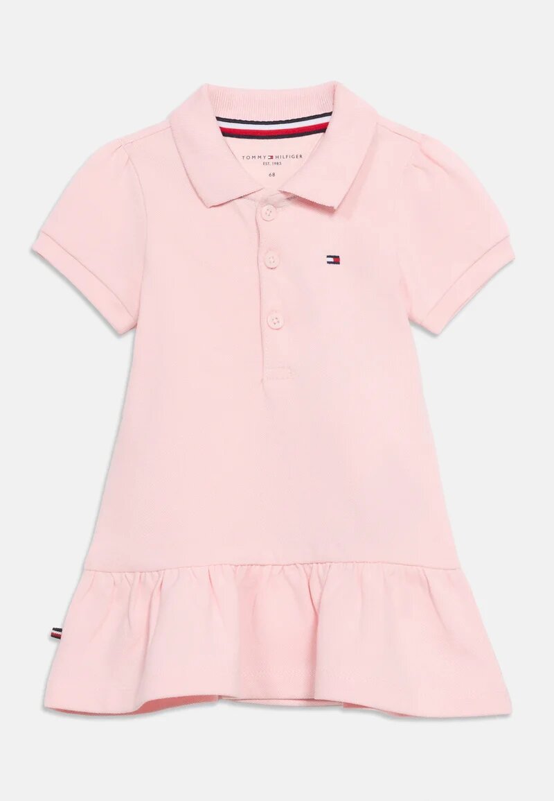 Tommy Hilfiger Abitino a Polo Rosa a Mezze Mani Neonata KN0KN02356TH3_