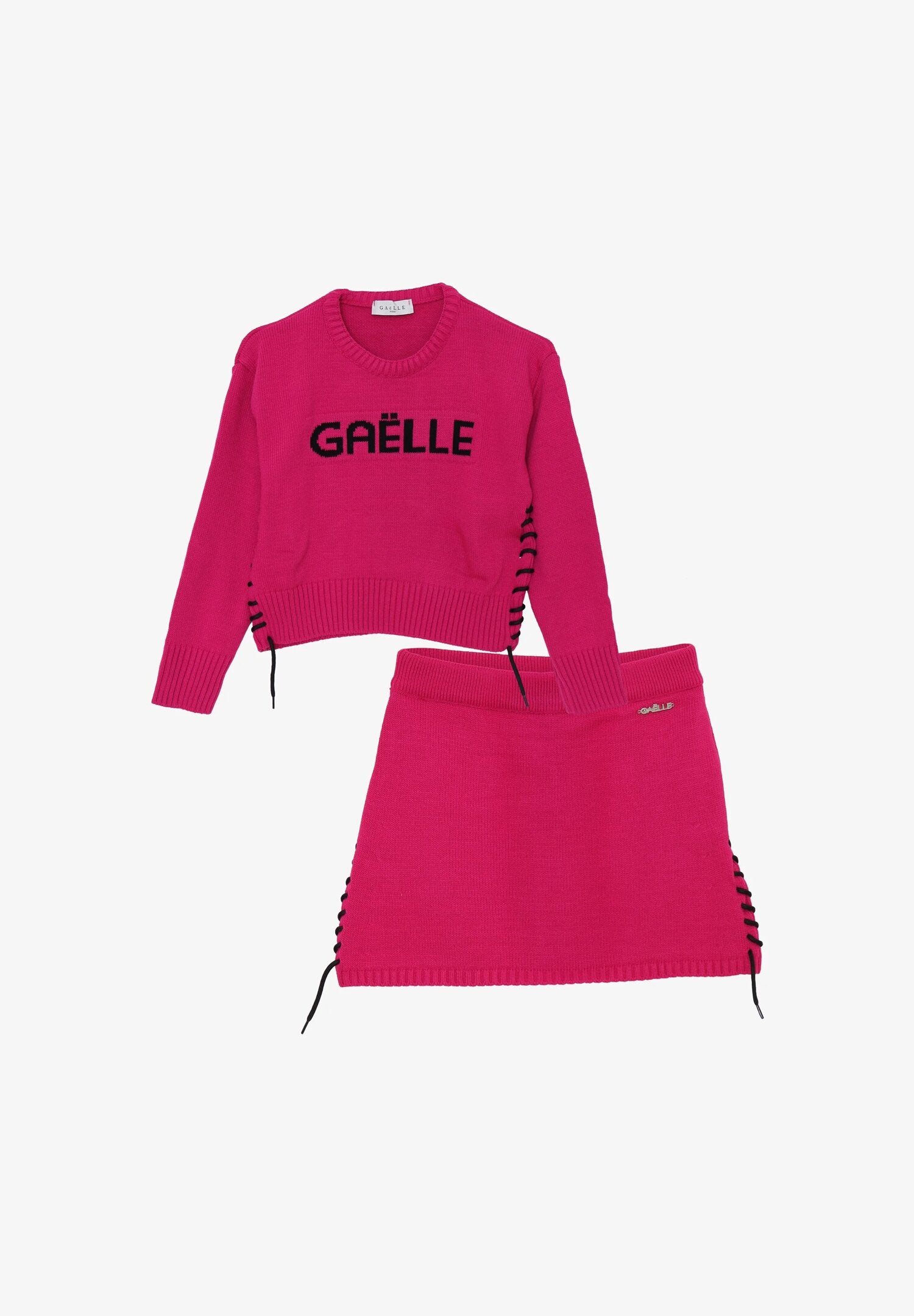 Gaelle Paris Completo Fuxia Bambina In Lana Girocollo | Elegante AI25 | CammarataMode