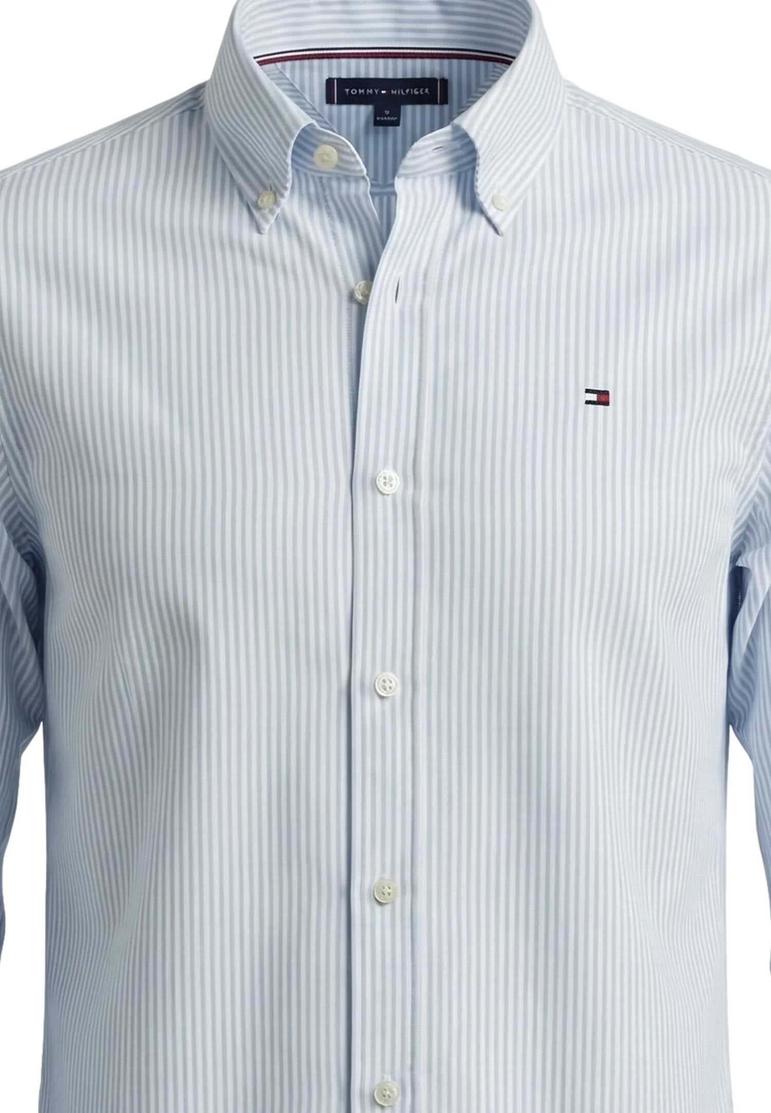 Tommy Hilfiger Camicia Celeste Bambino Con Bottoni Elegante In Cotone