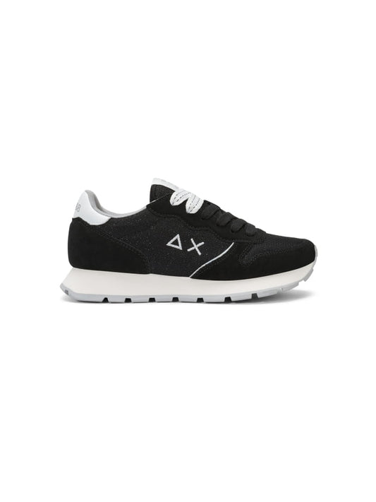 Sun68 scarpe nere donna ally glitter con logo