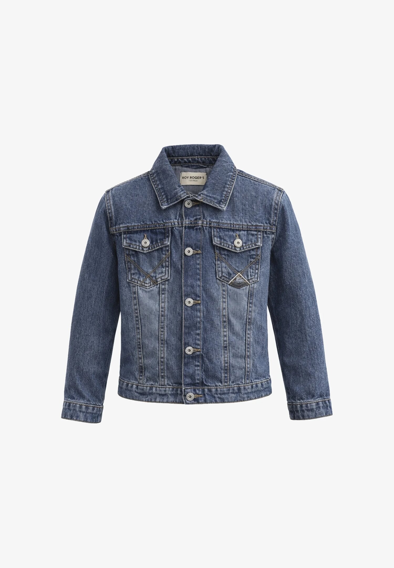 Roy Roger's Giubotto In Jeans Con Logo Sul Taschino Bambino RG110_