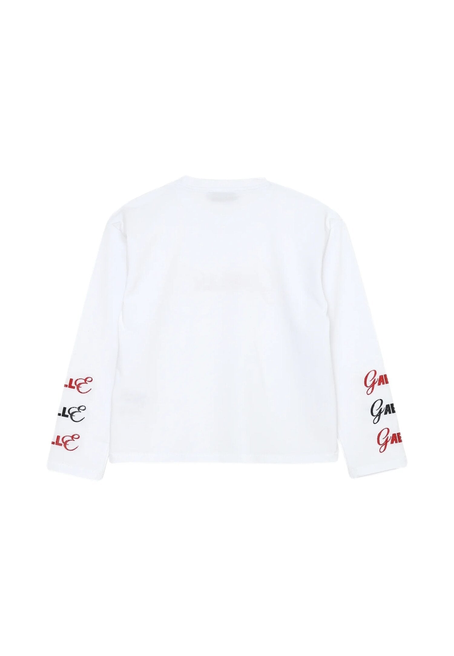 Gaelle Paris t Shirt Bianca Bambina In Cotone Maniche Lunghe Elegante AI25