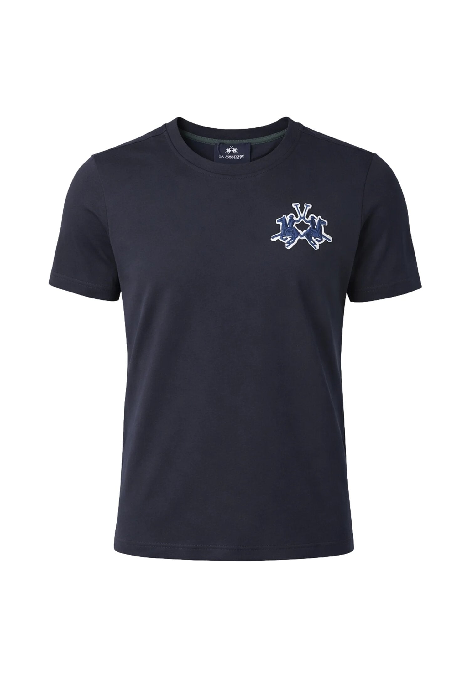 La Martina Completo Blu Con Logo Patch Bambino MAB0034_