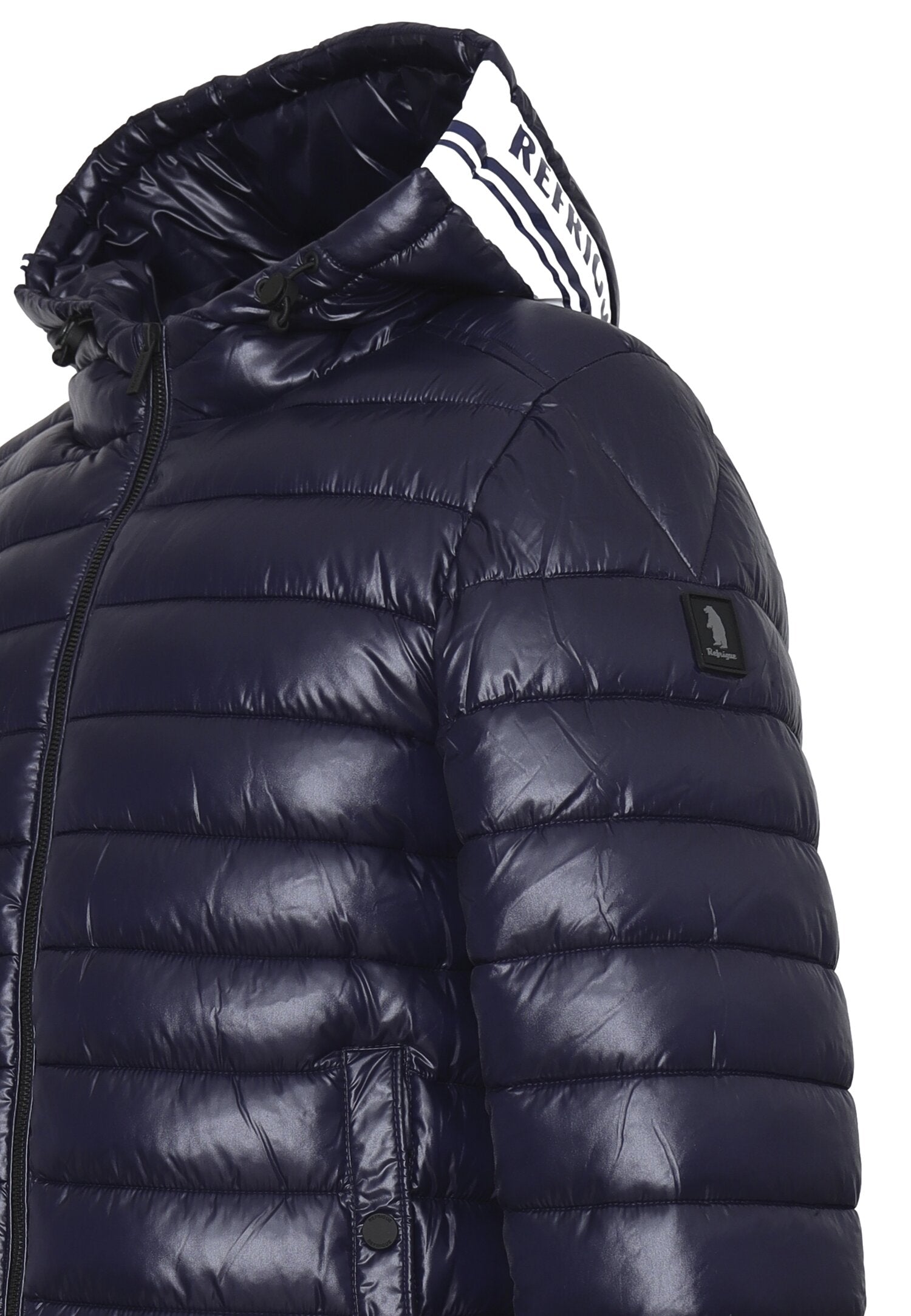 Refrigue Giubbotto Blu Bambino In Nylon Con Cappuccio Scuola AI25