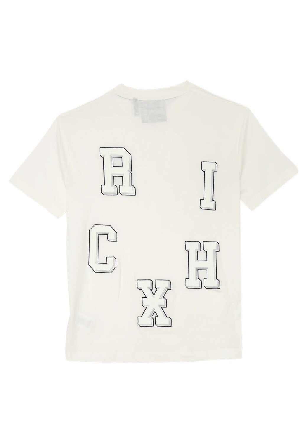 John Richmond T Shirt Bianco Uomo Grafica In Jersey Maniche Corte Sportivo