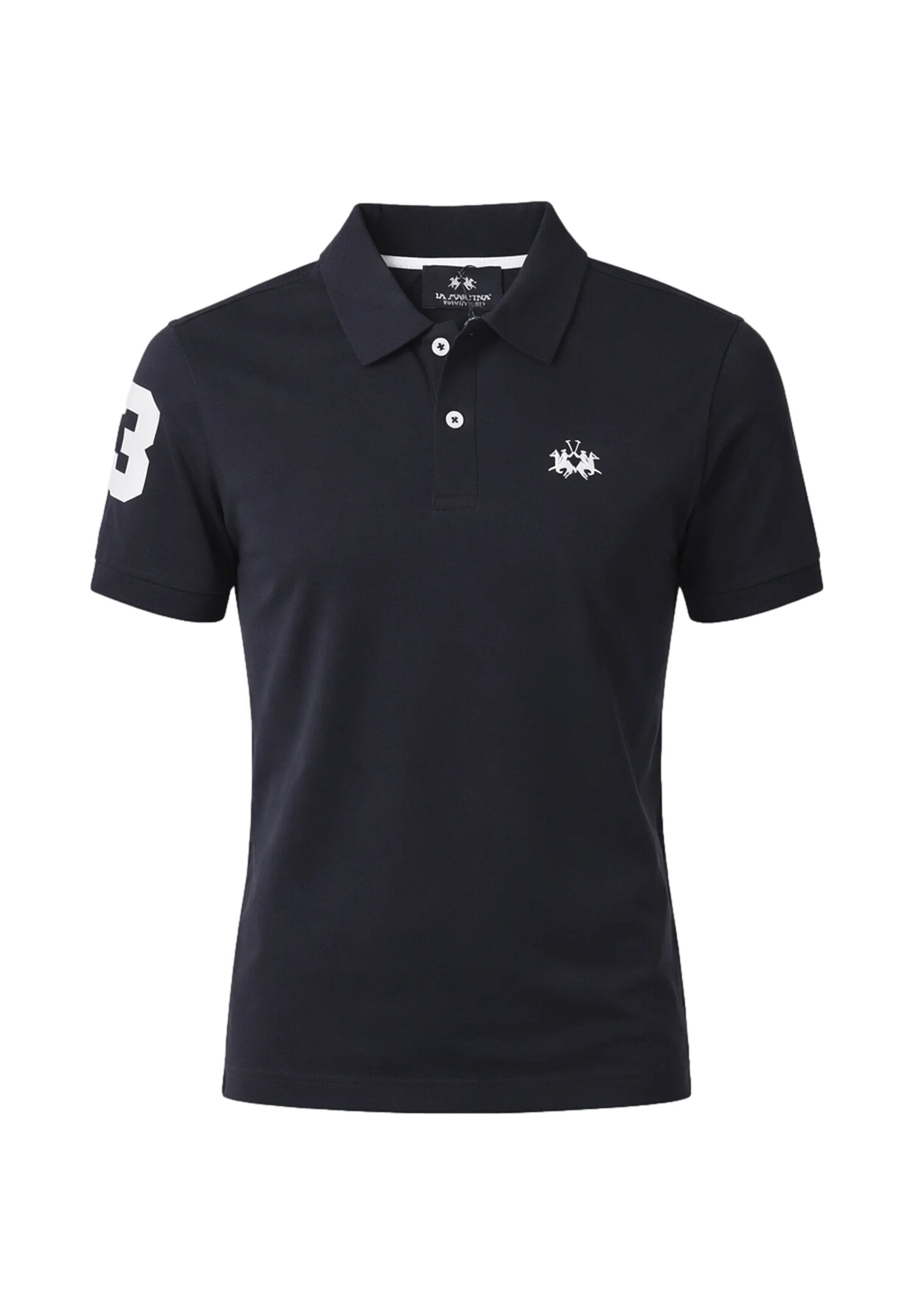 La Martina Completo Con Polo Blu e Bermuda Beige Bambino MAB0039_