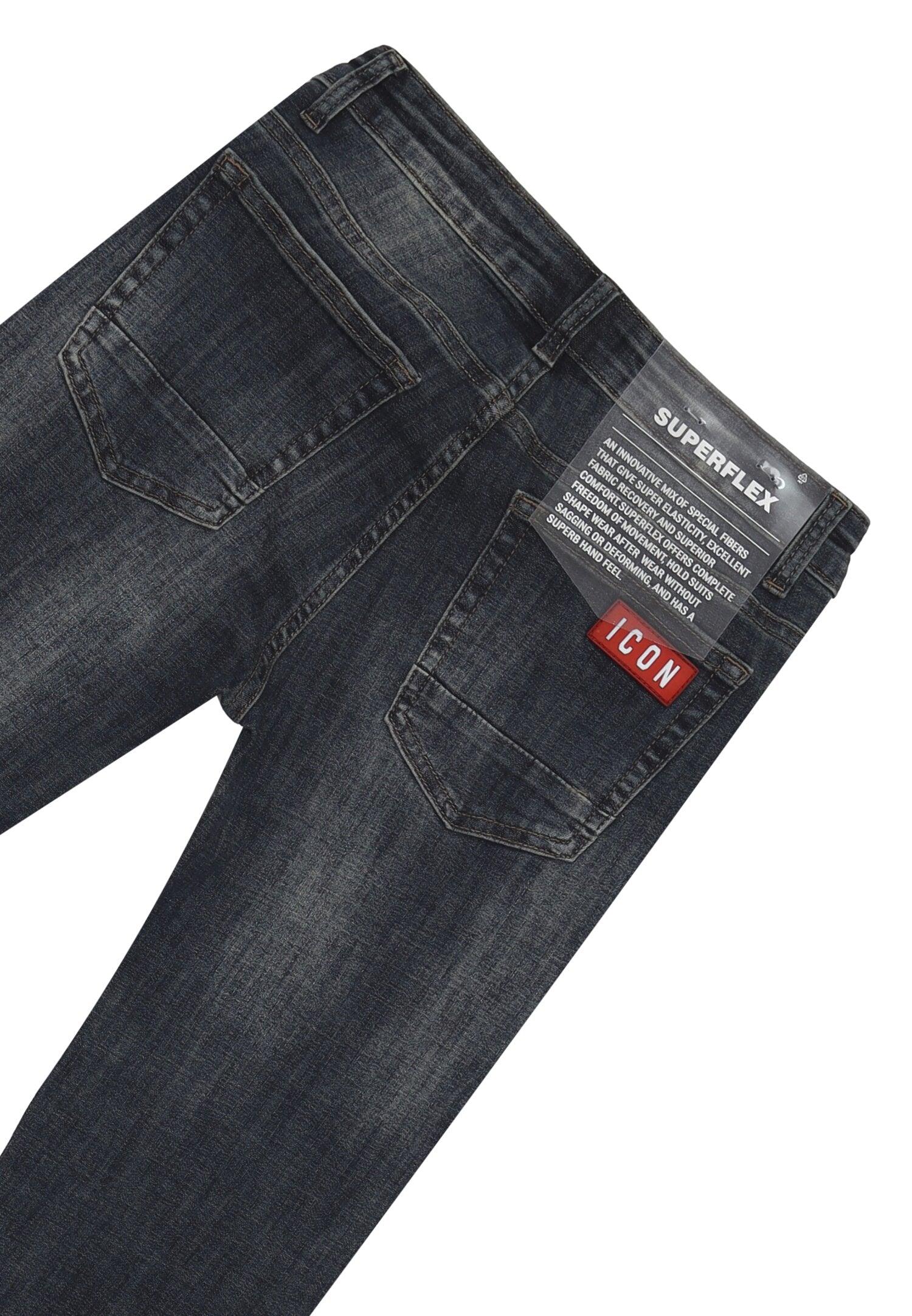 Icon Jeans Blu Denim Bambino In Cotone Vita Regolabile Sportivo AI25