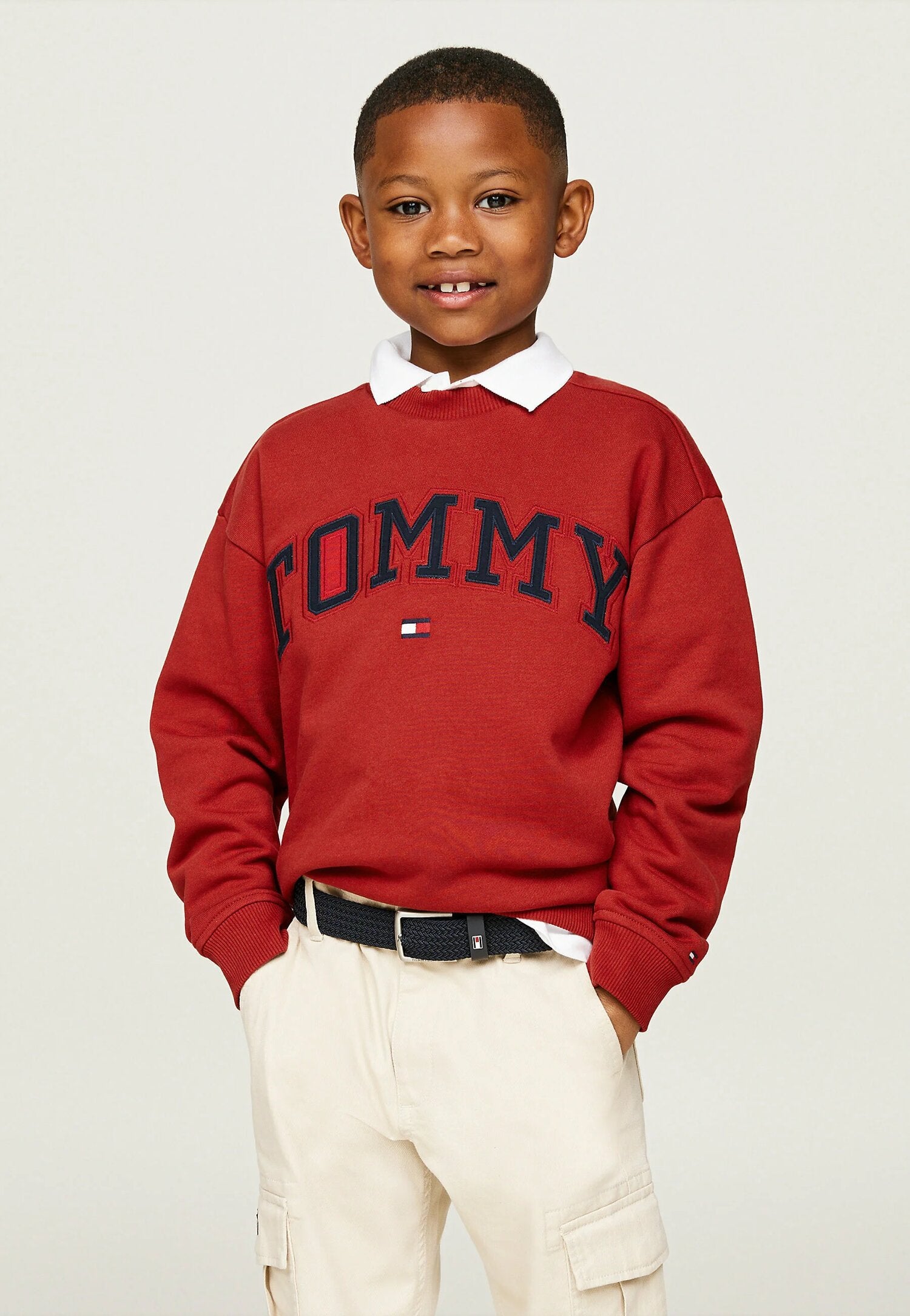 Tommy Hilfiger Felpa Bordò Bambino 8-16 Anni - Stile Classico e Confortevole