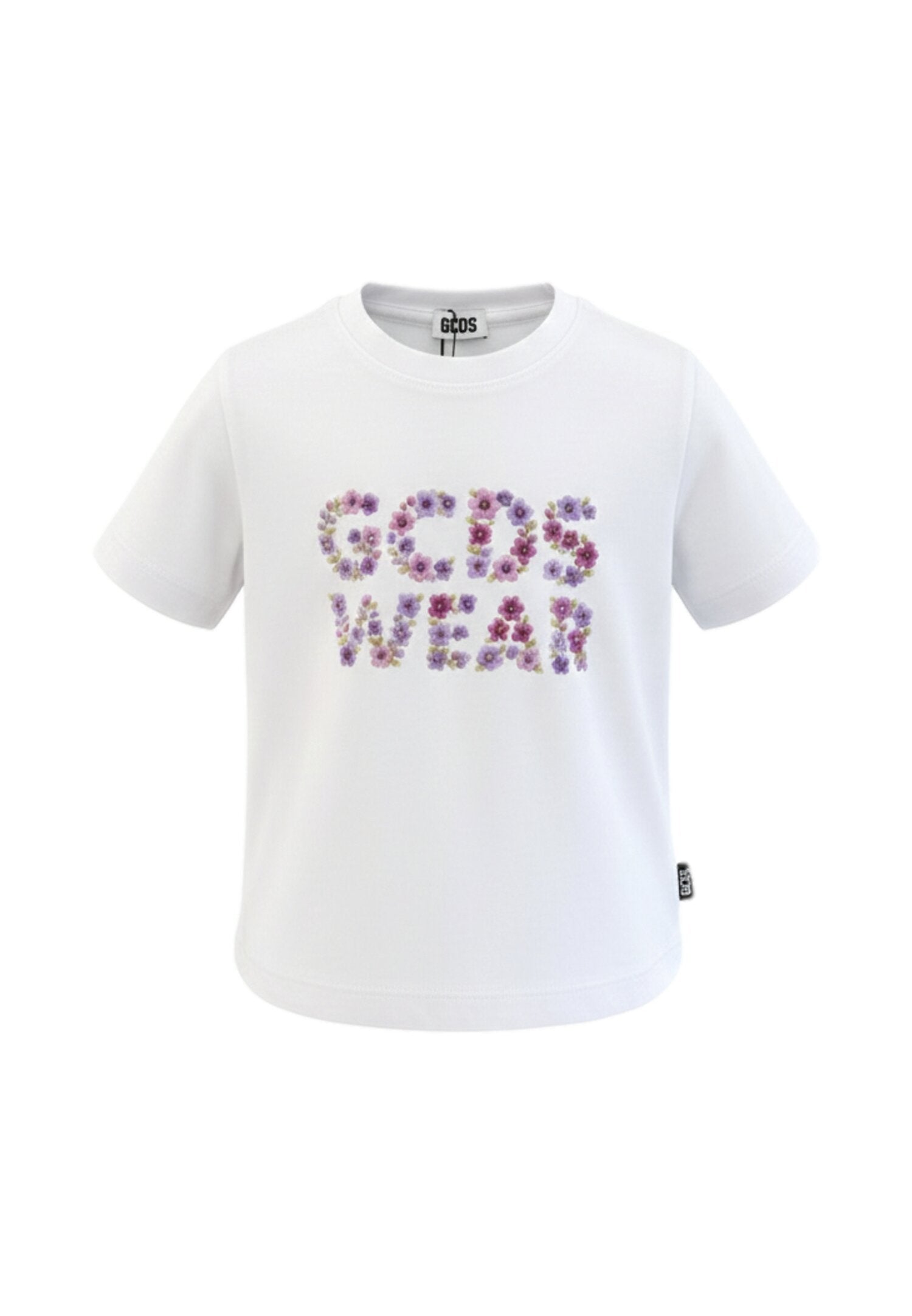 Gcds Tshirt Bianca Bambina Maniche Corte Quotidiano In Cotone 745855_